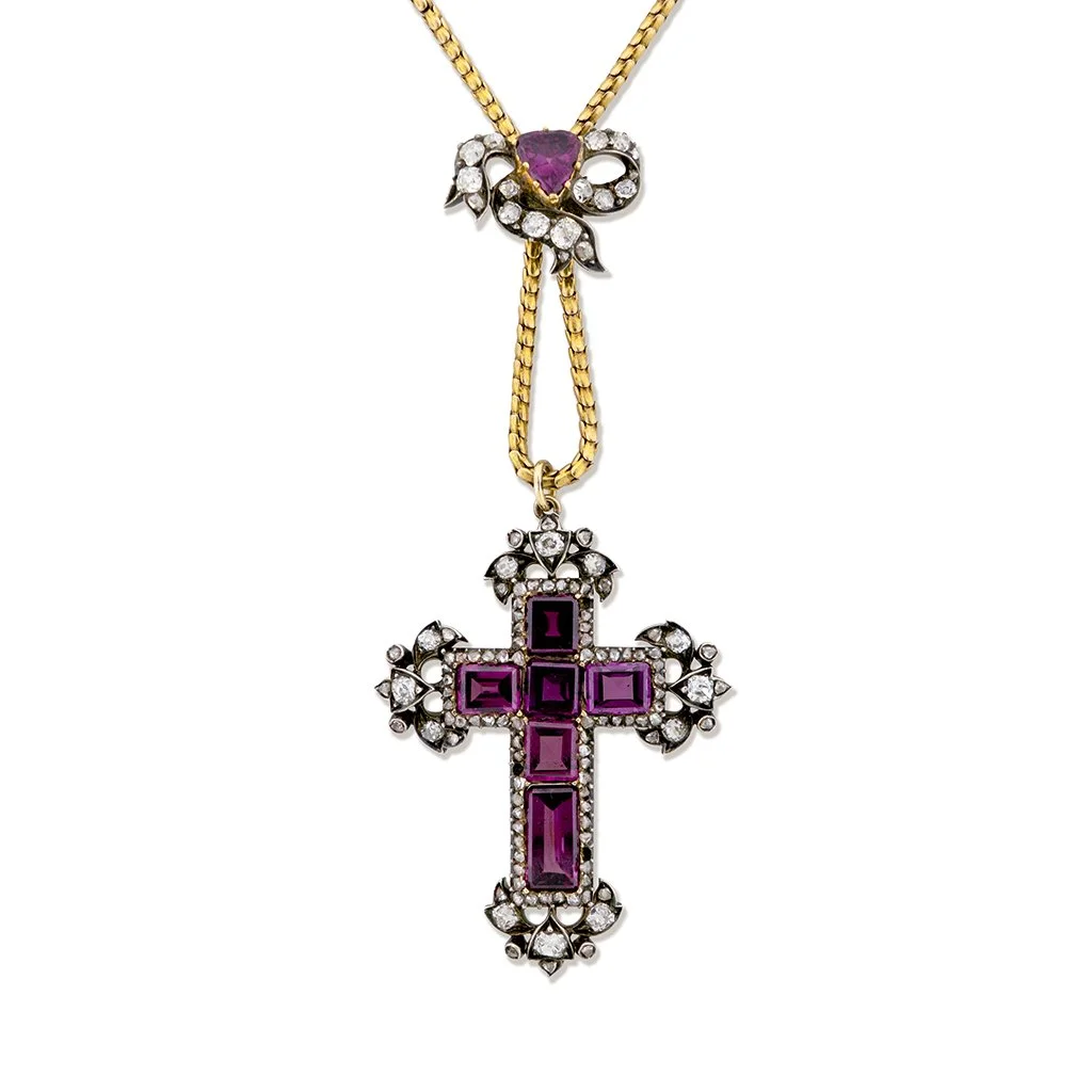 7424 - Antique Garnet and Diamond Cross Lo.jpg