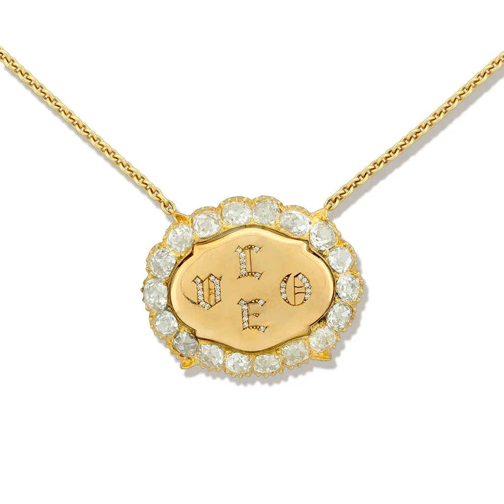 Diamond LOVE Panel Necklace