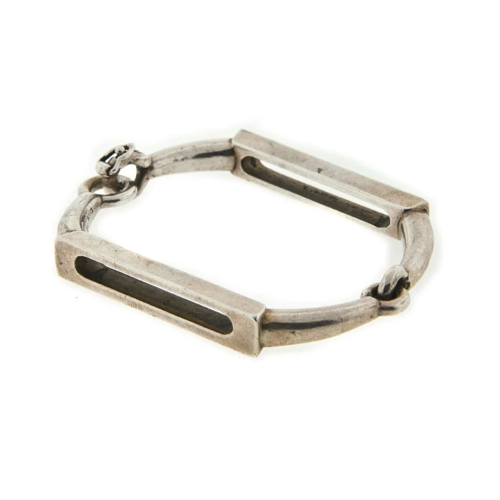 617- Silver Stirrup Bangle by Gucci Lo.jpg
