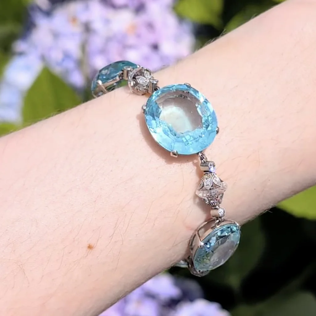 7385 - Belle Epoque Aquamarine and Diamond Bracelet Model.jpg
