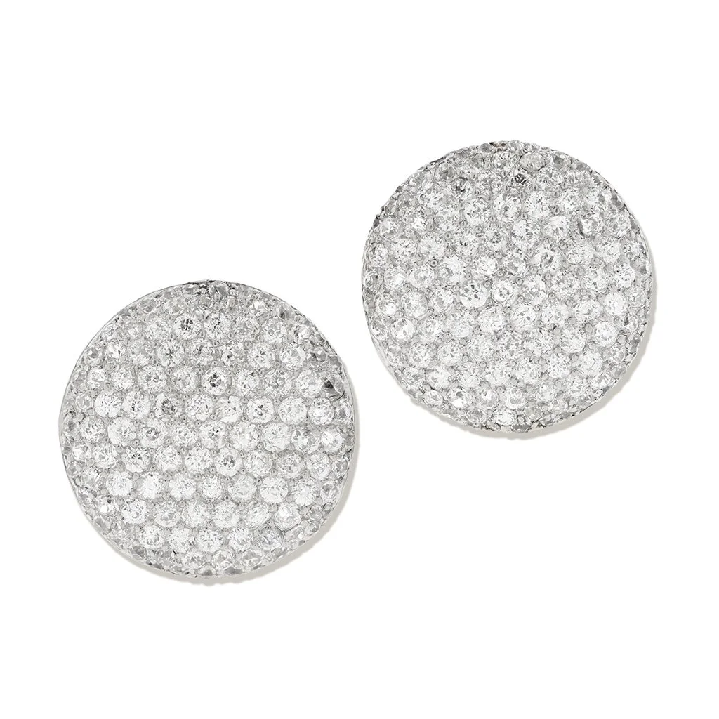 Diamond Disc Earrings