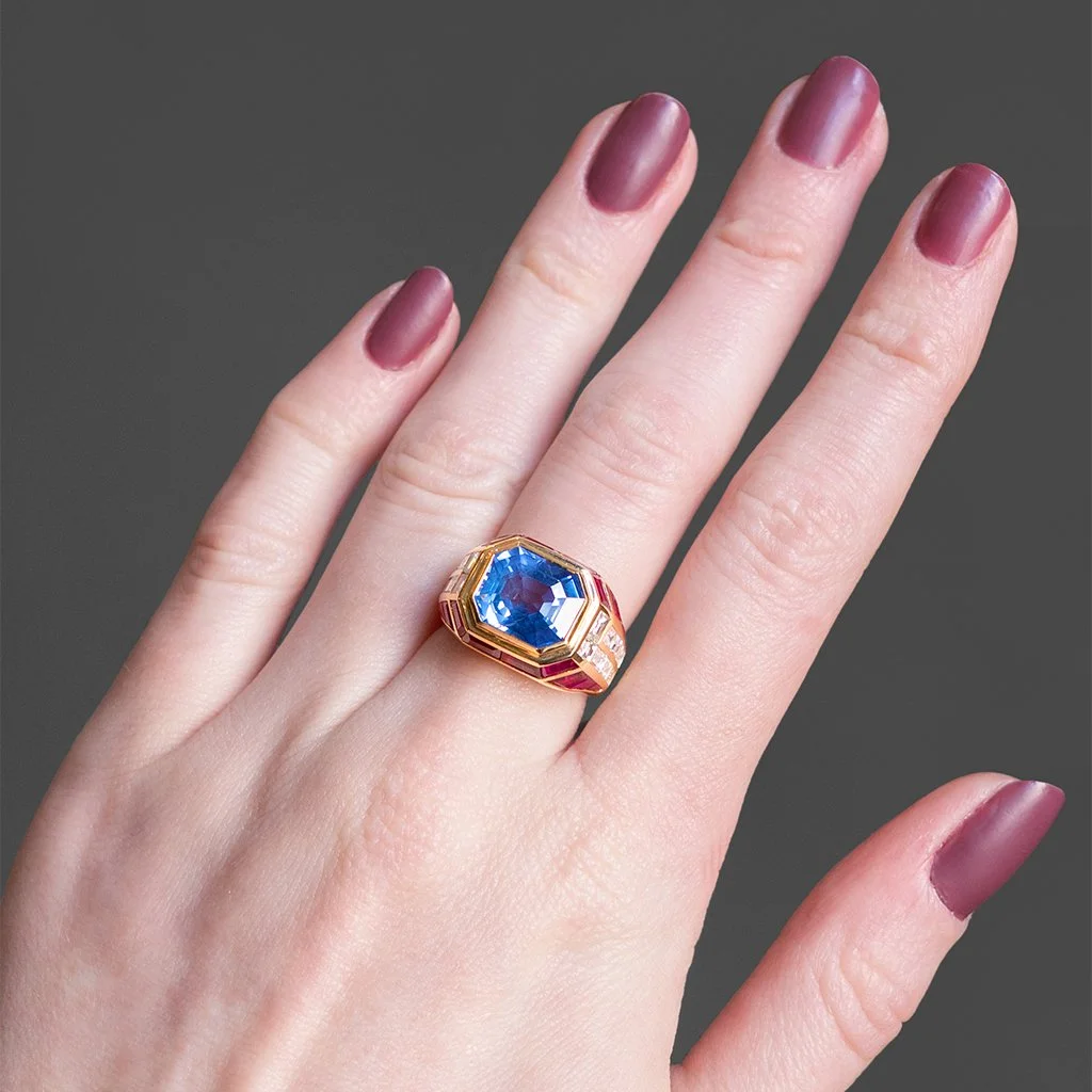 7474 - Sapphire Cocktail Ring by Bulgari Model Web.jpg
