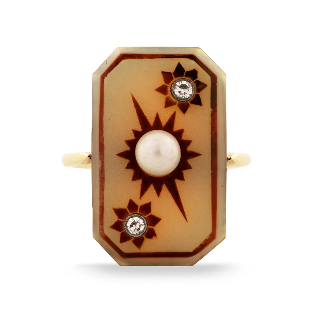 5958 - Antique Agate and Pearl Ring.jpg