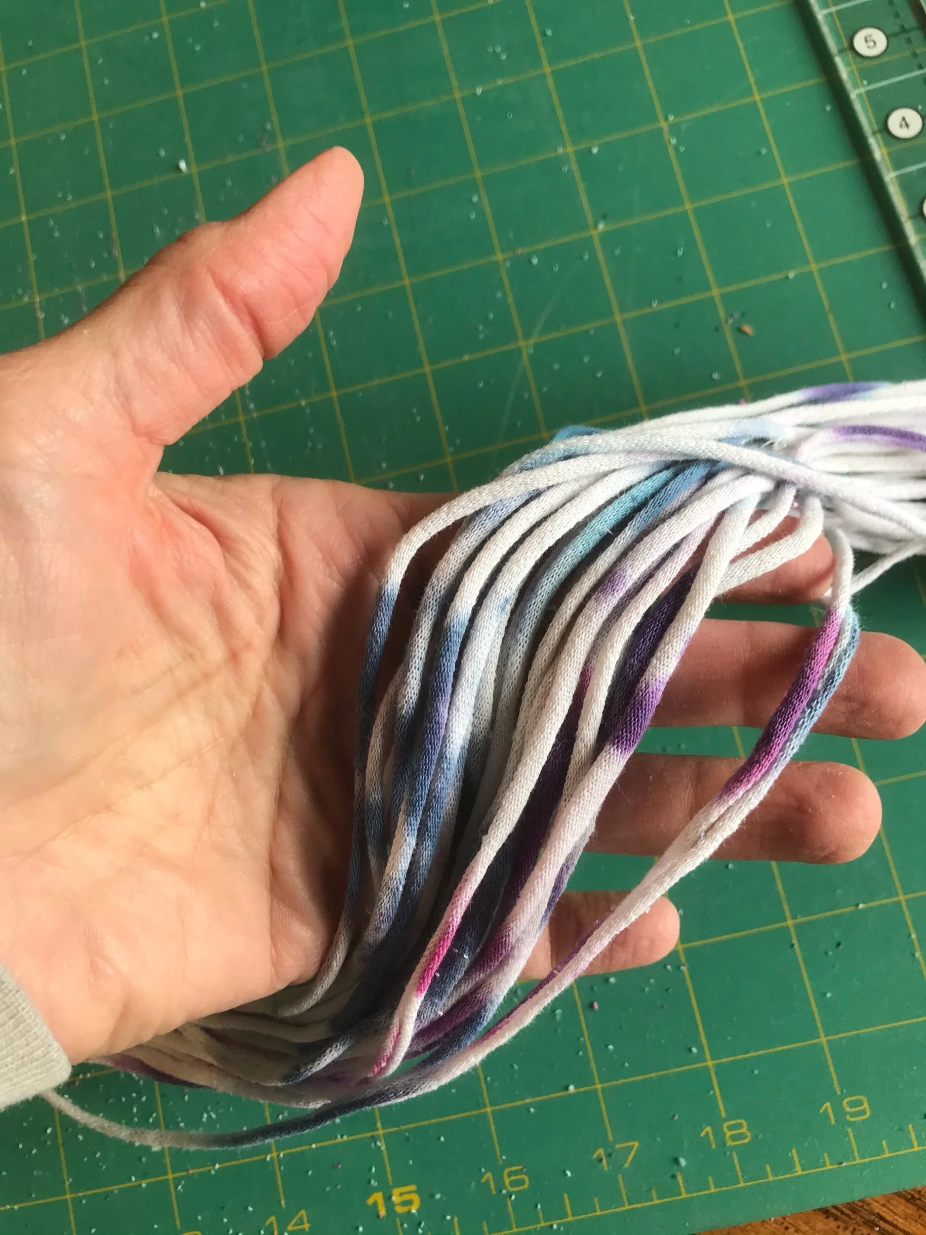 Make your own t-shirt yarn and use it in home, garden and crafting. 