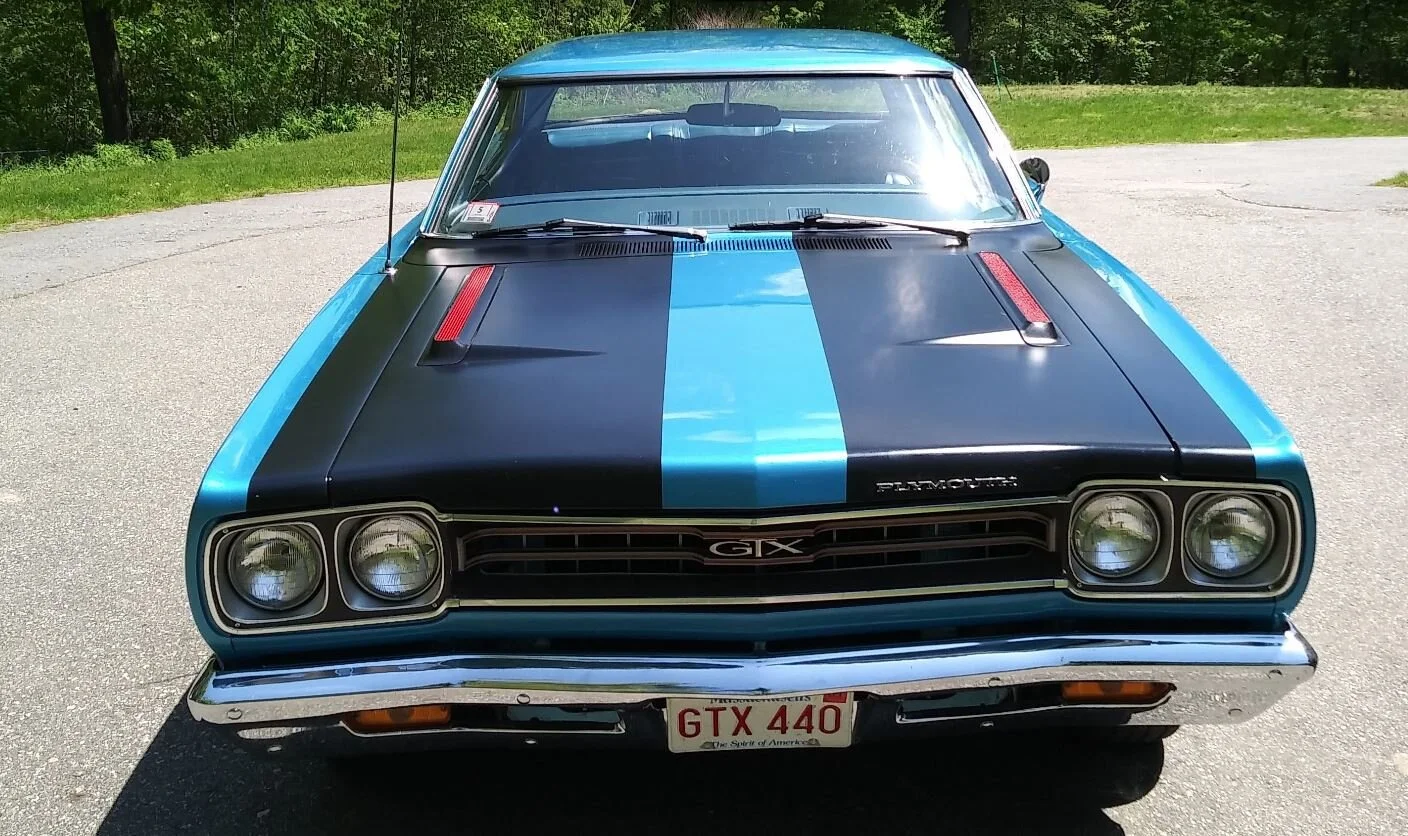 SOLD TO MA - 1969 Plymouth GTX, 440-6bbl, 4-spd, Dana60, B5 Blue - stunning MOPAR!!