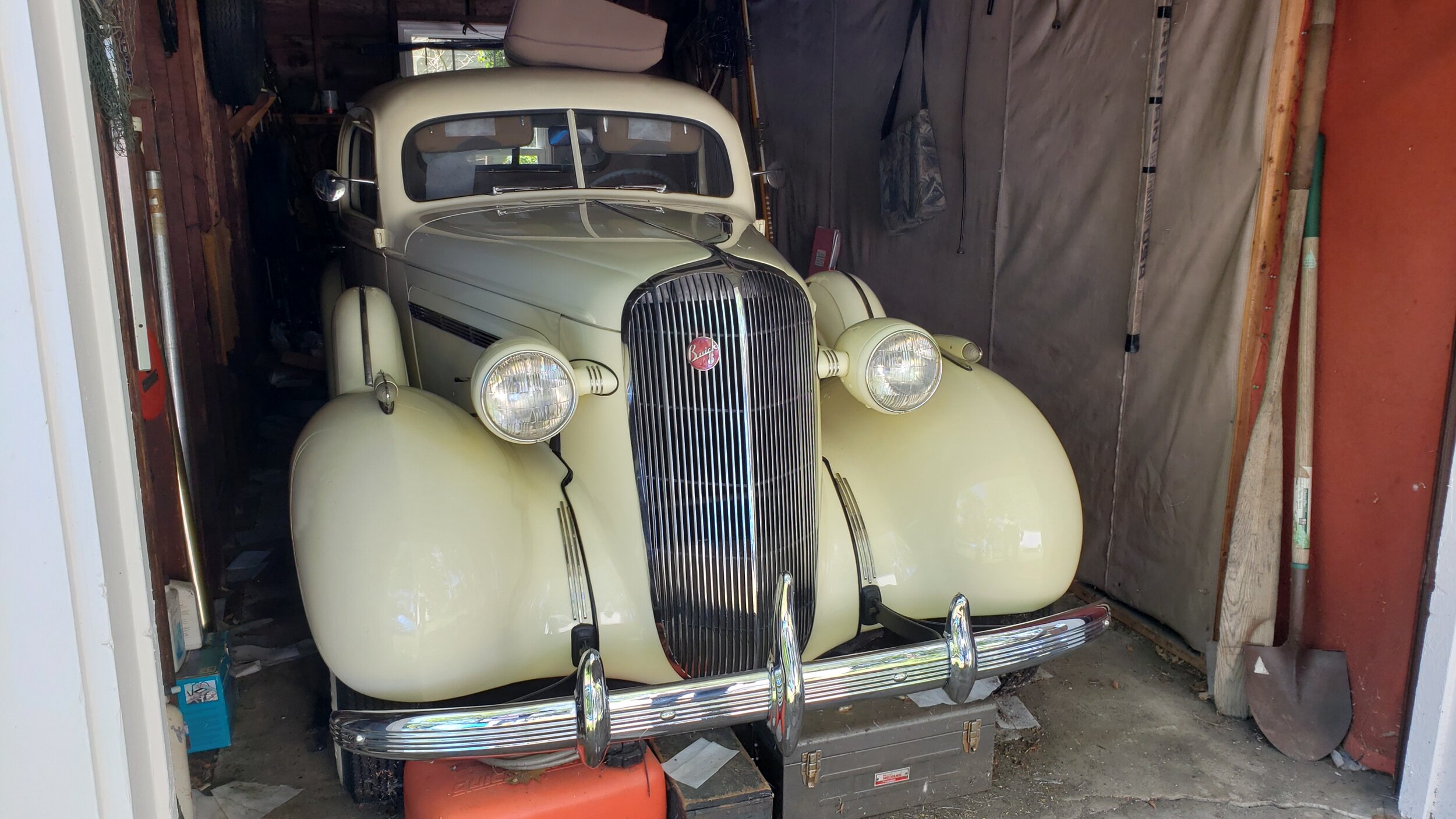 SOLD to MA - BARNFIND! 1936 Buick Series 40 Coupe - Rare Dual Side Mounts! Was Restored