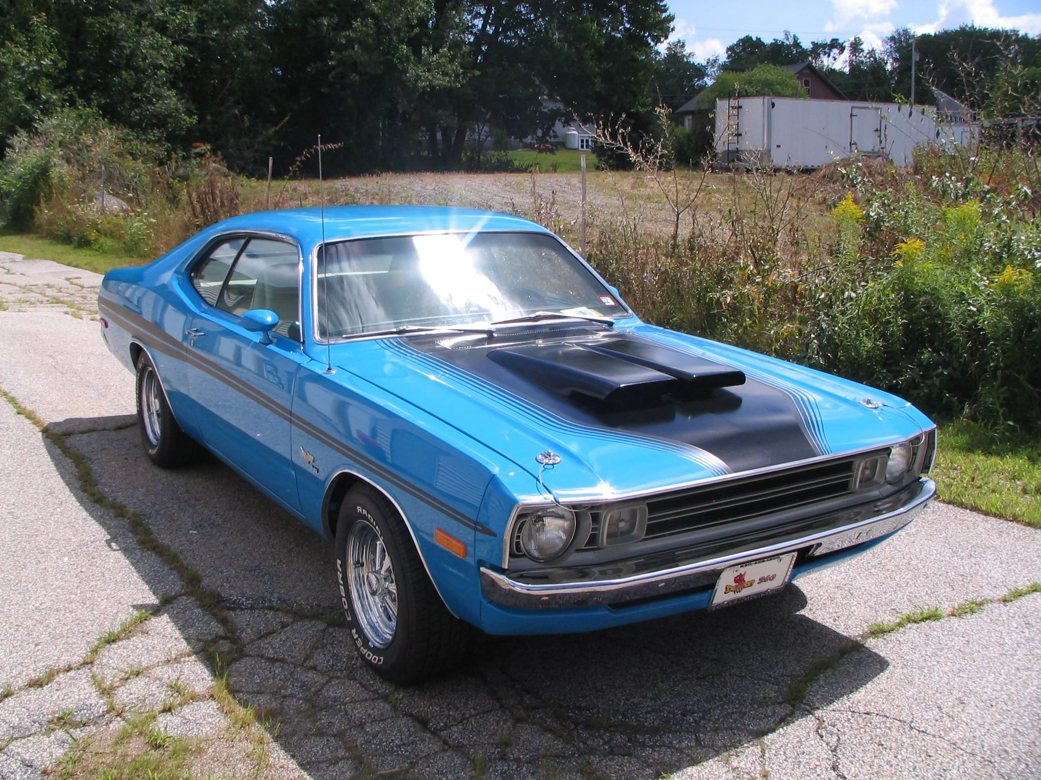 1972 Dodge Demon 340, 4-speed, Rare TB3 PETTY BLUE with white interior, great body and paint - FUN and FAST!!