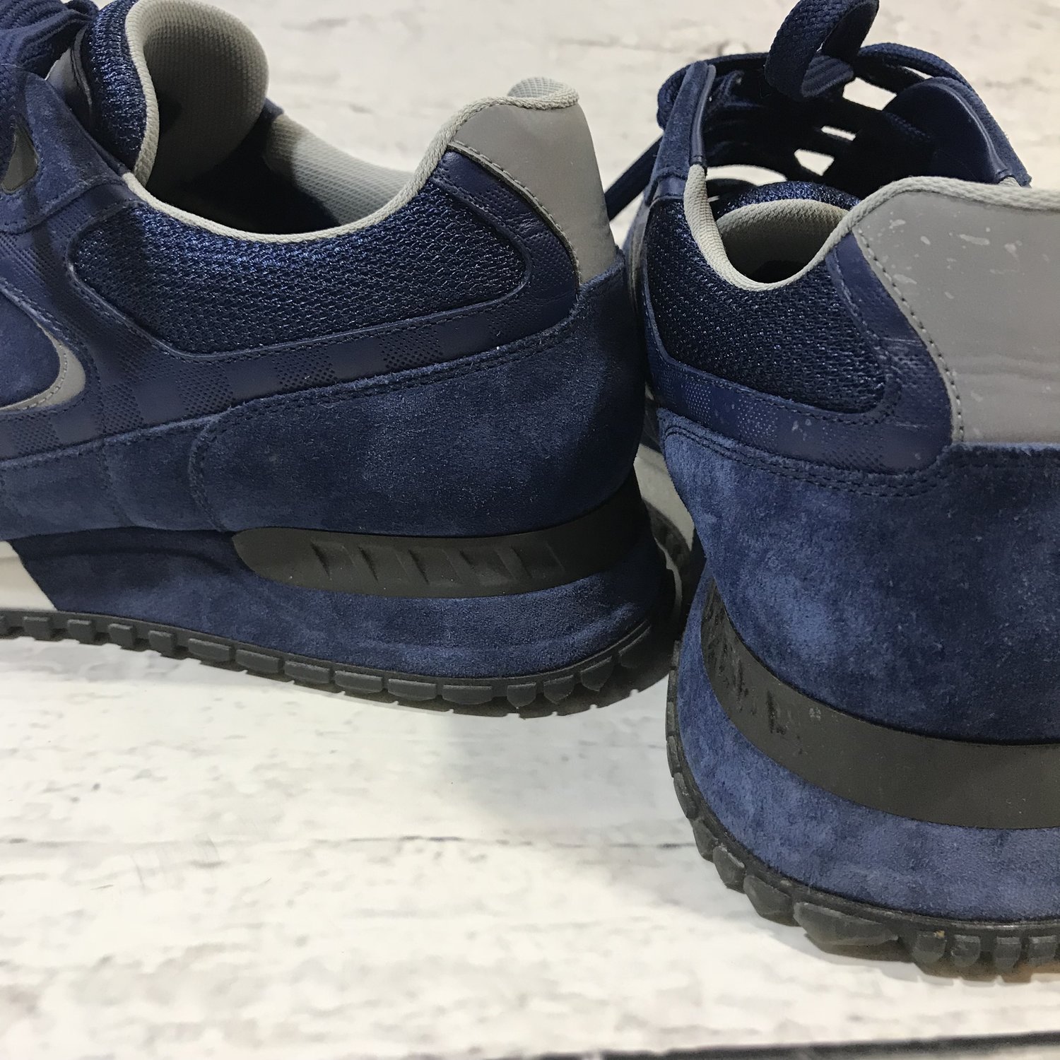 WMNS) LOUIS VUITTON Run Away Calfskin Sneakers Blue 1A5C2X - KICKS