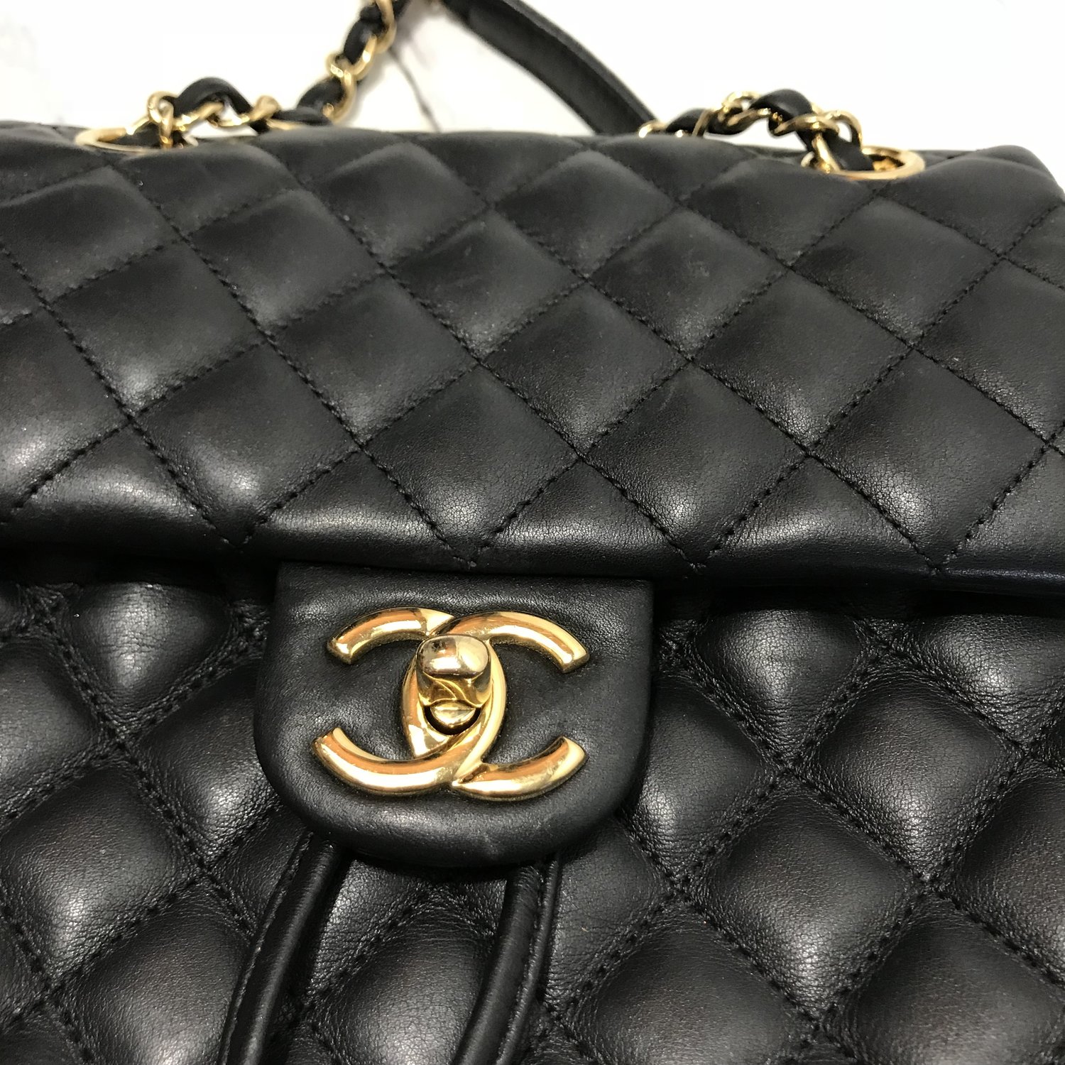 Chanel lambskin quilted small urban spirit backpack, Black