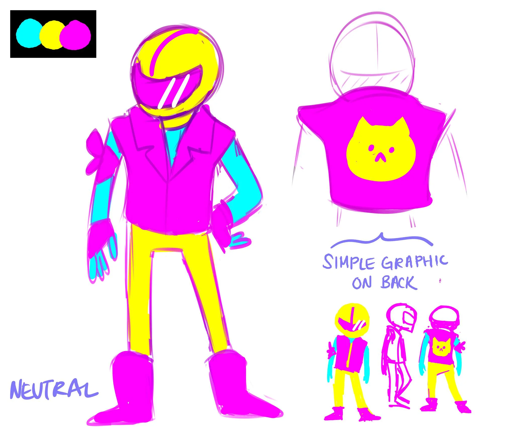 Concepts for the Gender-Neutral racer. Concepts by Esmeralda Duenas