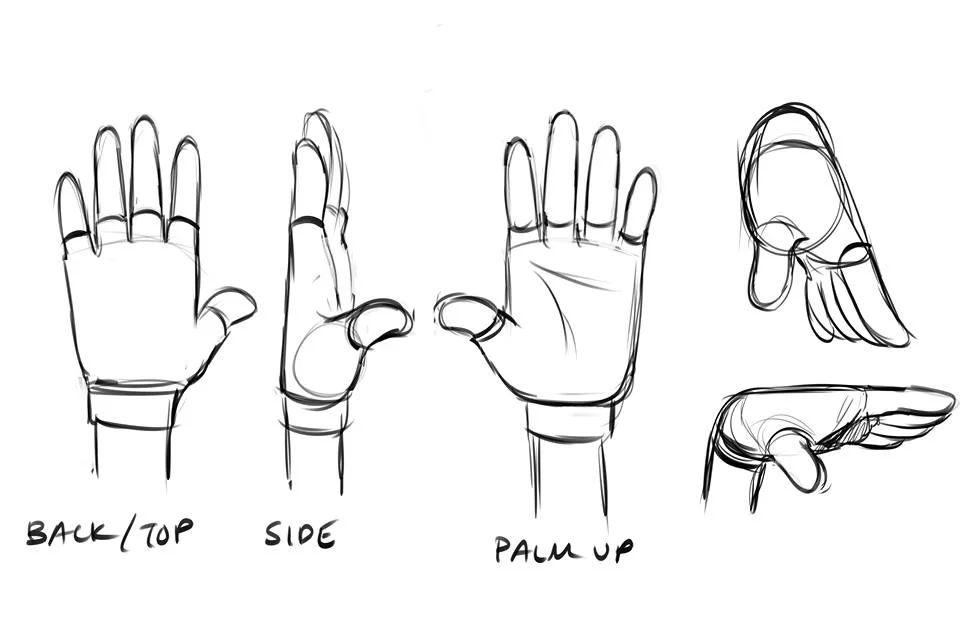 Closeup of Hands for Racer Modeling. Concepts by Esmeralda Duenas