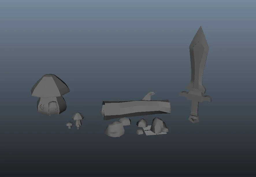 Early modeling explorations. Models by Amanda Cook.