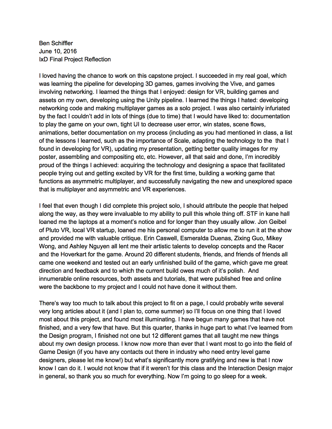 Capstone Retrospective Document