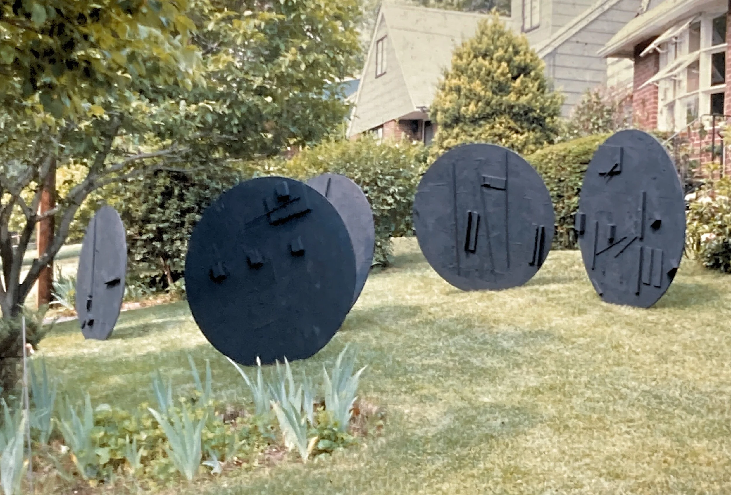    Gypsy Moths  , 1981 Painted plywood and spruce, 32 x 18 x 4 feet  (homage to Louise Nevelson) 