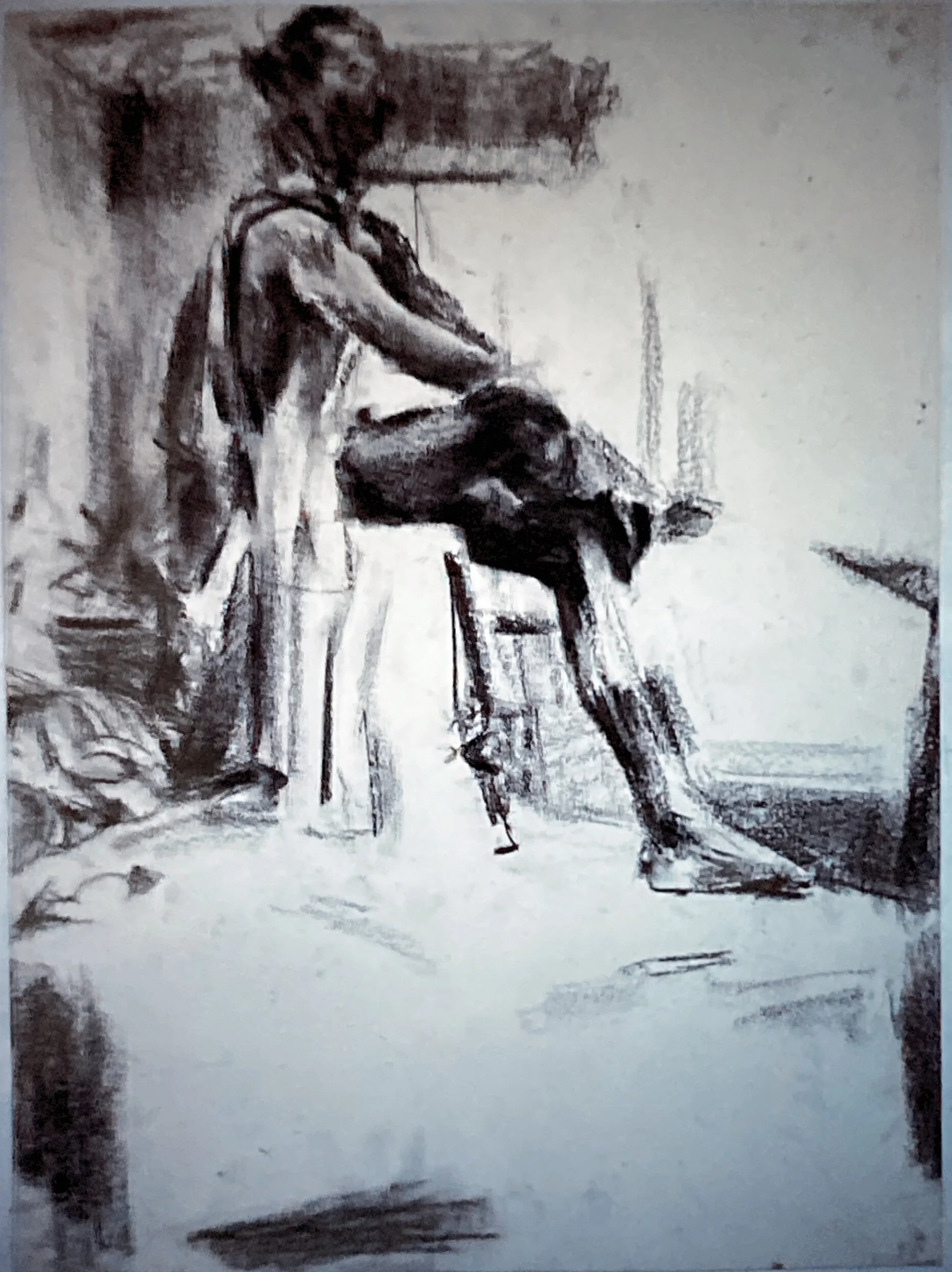    Figure Drawing 1  , 1984 Charcoal on paper, 24 x 18 inches 