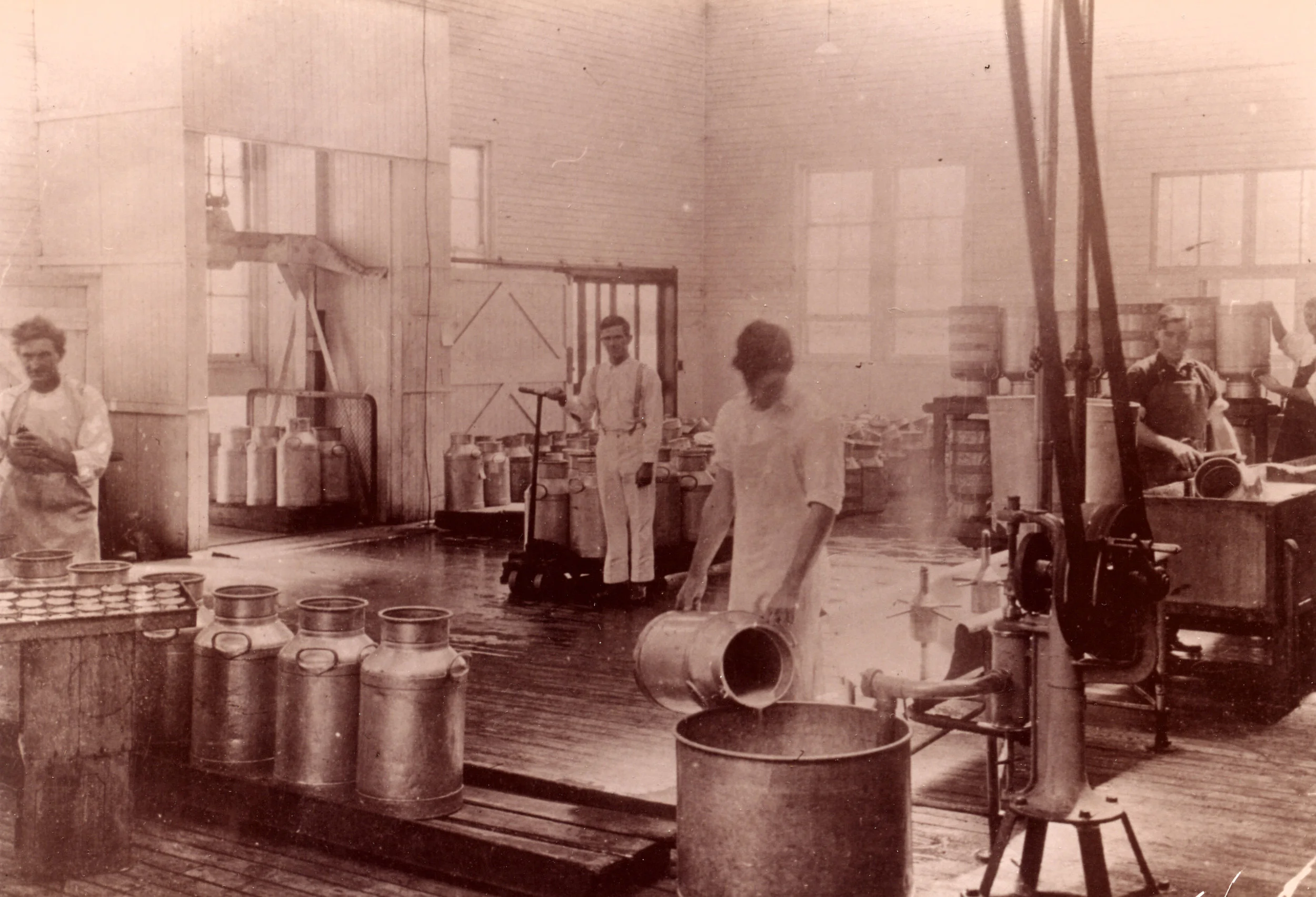 The Milk arrives at Mitchells Island Butter / Cheese Factory