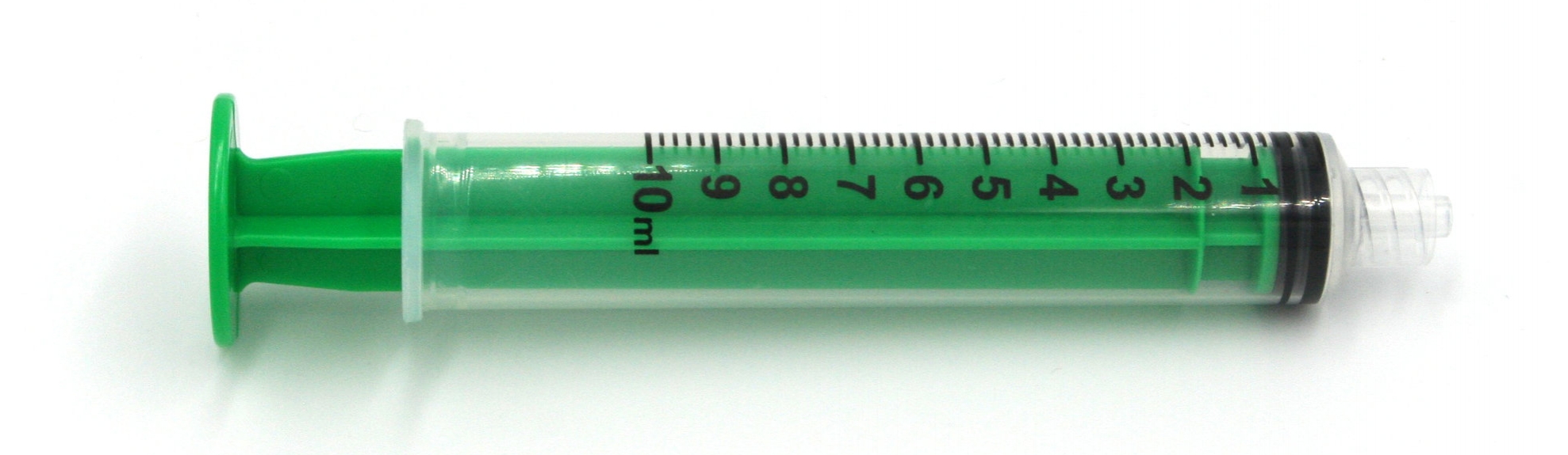 Safety Color™ 10ml syringe in green. Click for detail.