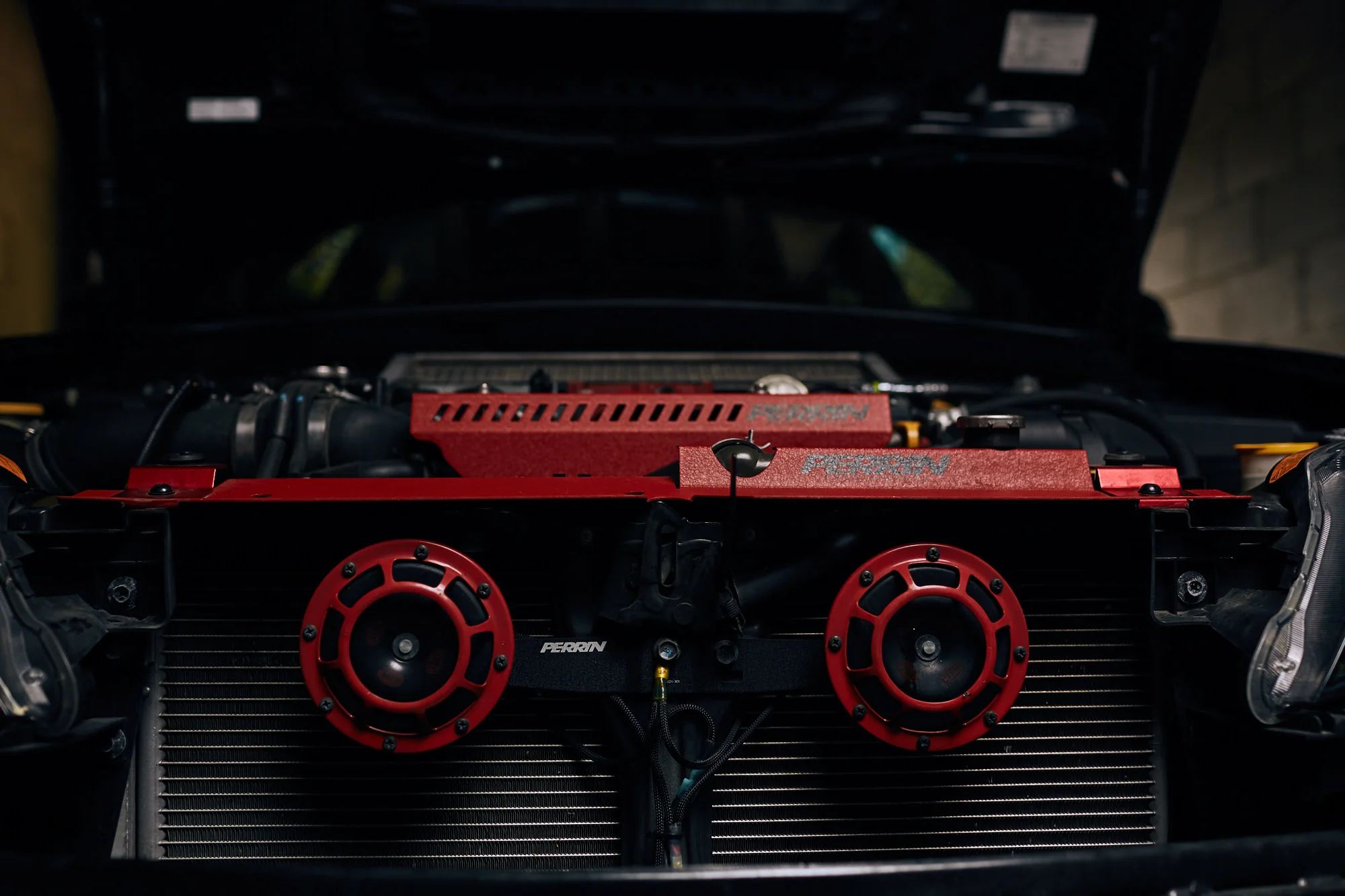 Subaru WRX STI with Perrin Hella Horns