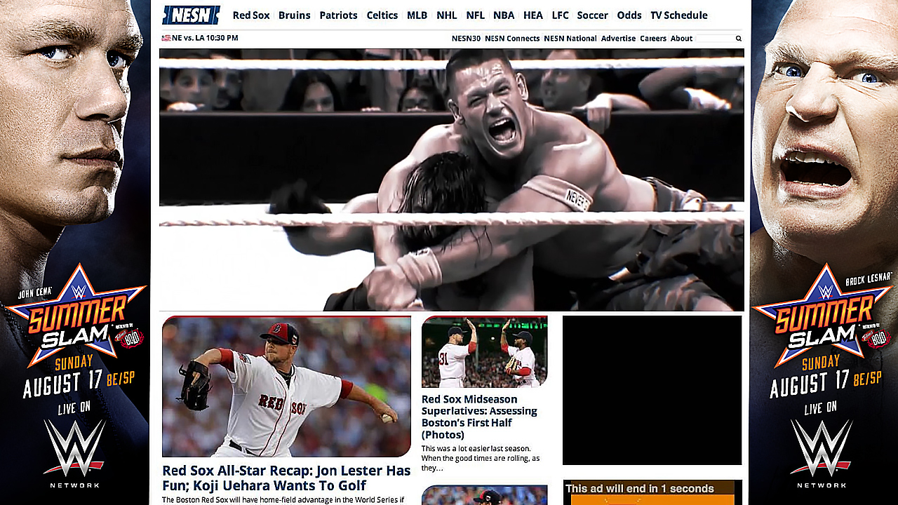 VIDEO (Click Play) - WWE Summer Slam Brock Lesnar vs. John Cena Takeover