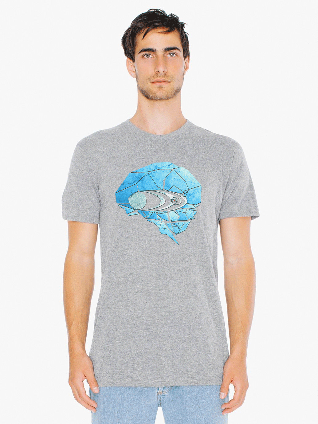 Grey Shirt with Blue Logo