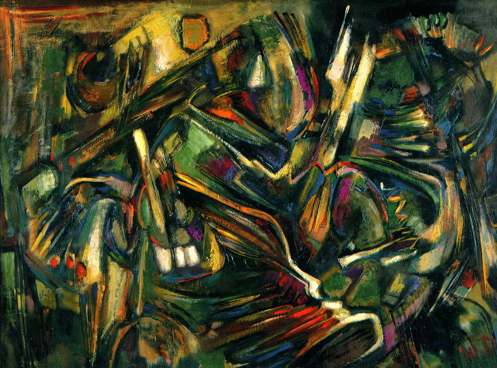  Wladyslaw Dutkiewicz,  Vibrato , 1962, oil on board 