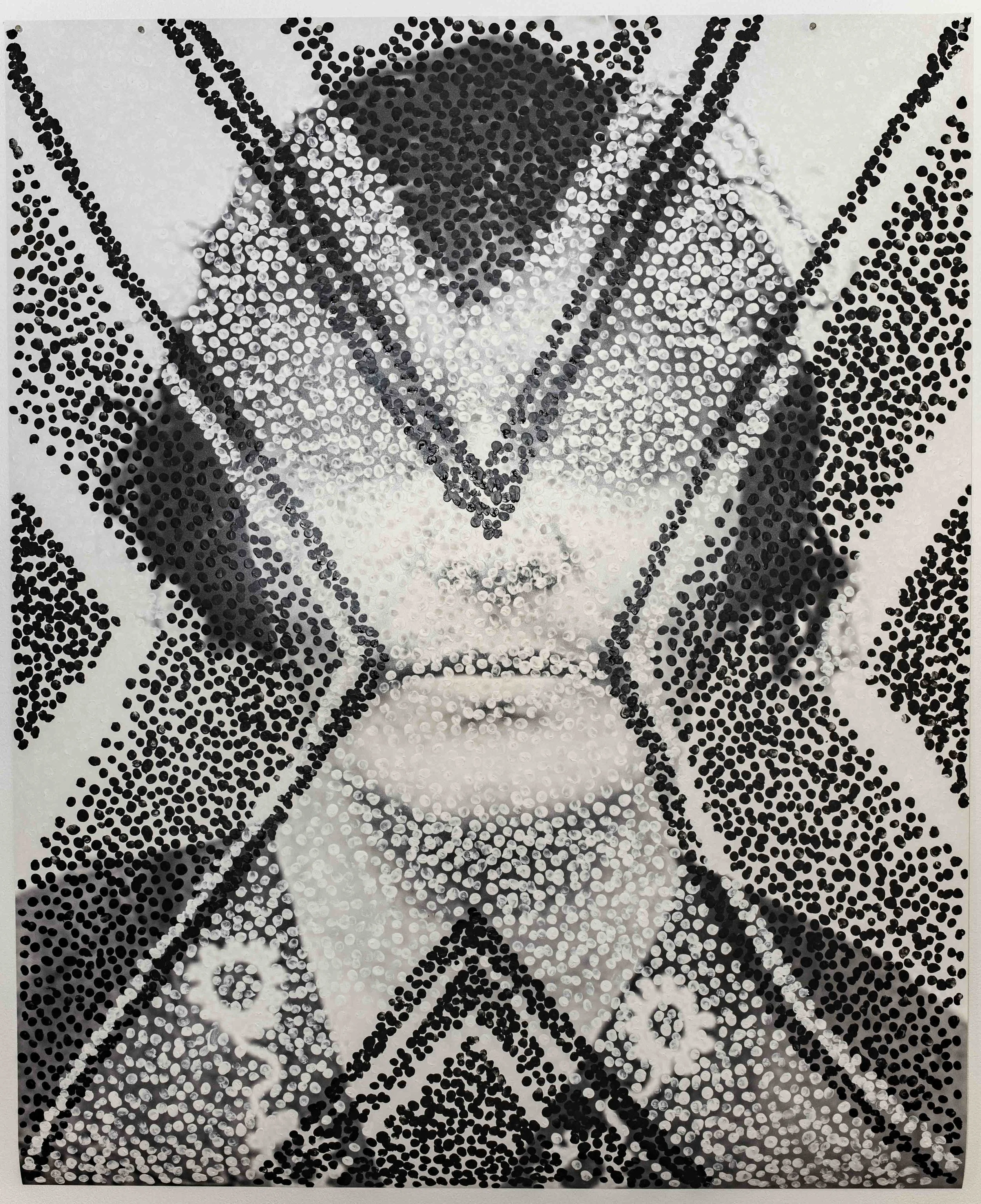 Damien Shen, Message from God to the Blackfellow 19, 2018, acrylic on canvas, 160x100cm. Image: Wild Light Projects copyright 2018 Change Media
