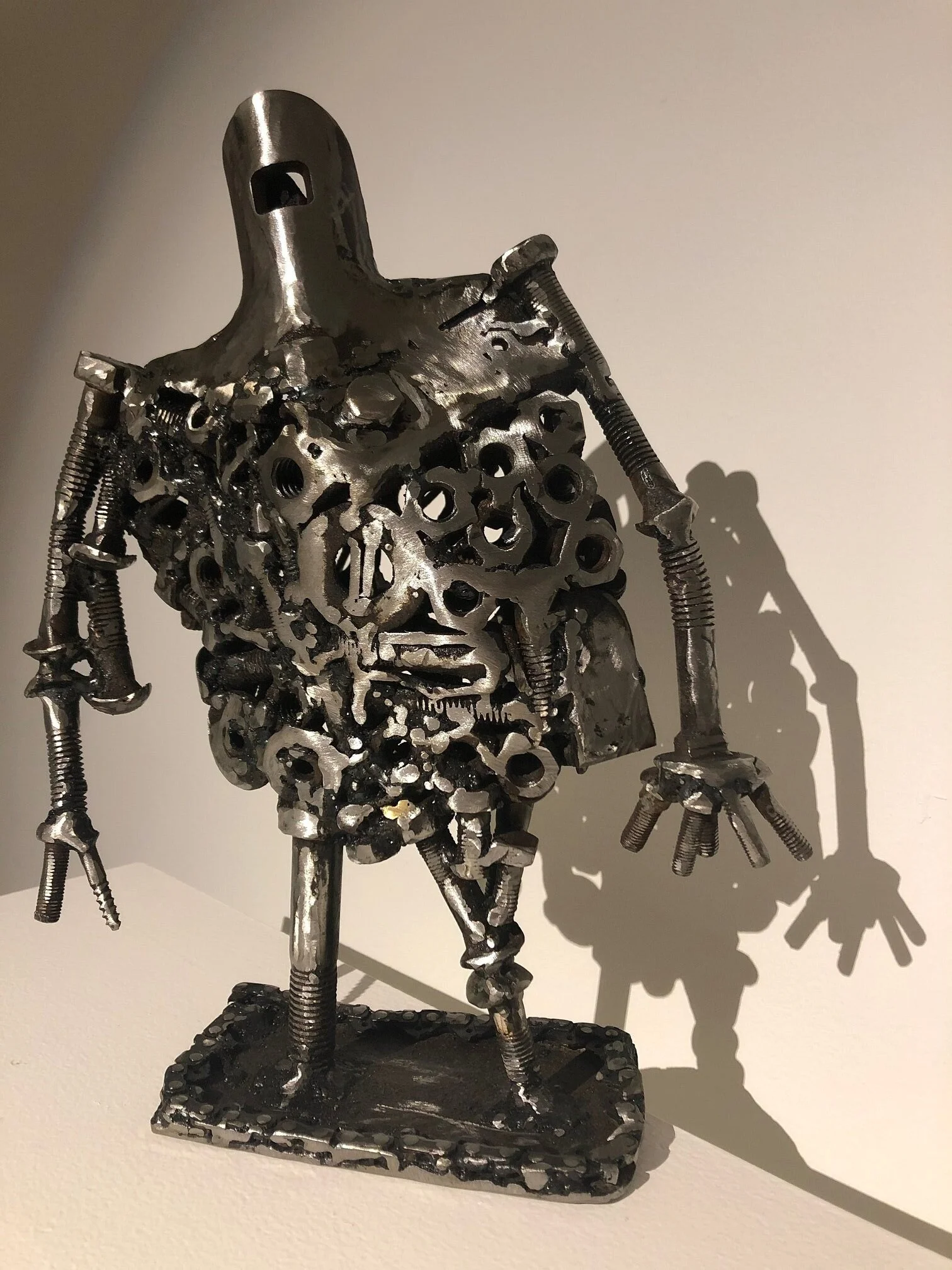 Nathan Modra, Untitled, 2019, recycled and welded found objects, 31 x 25 x 10cm. Photo Michelle Dohnt