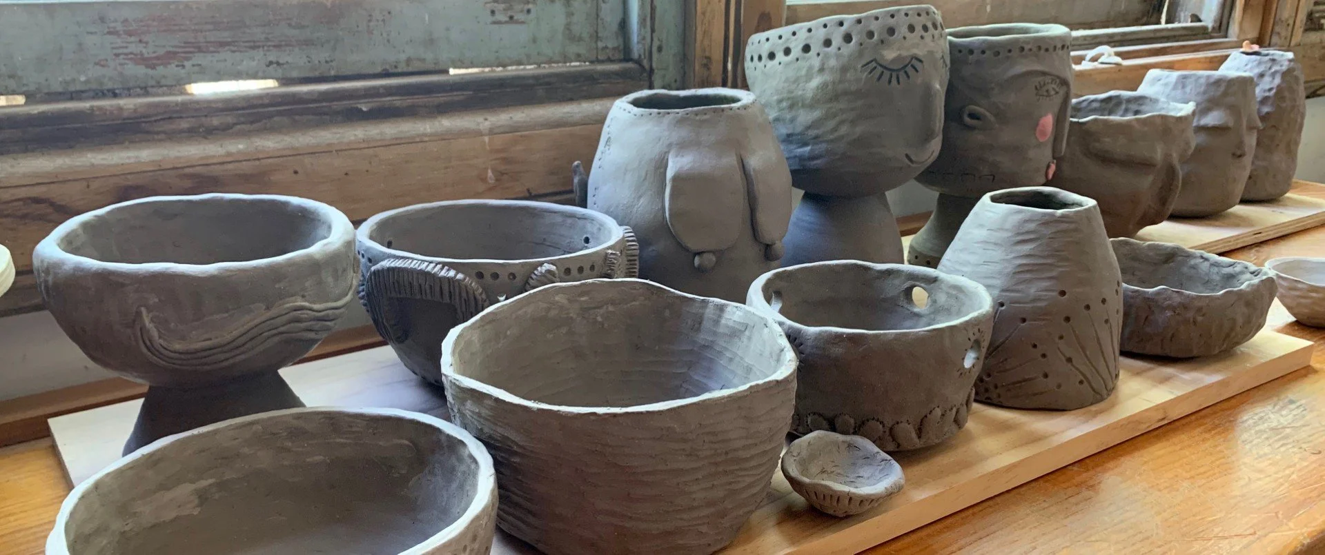 Clay Planters with Rose Walker