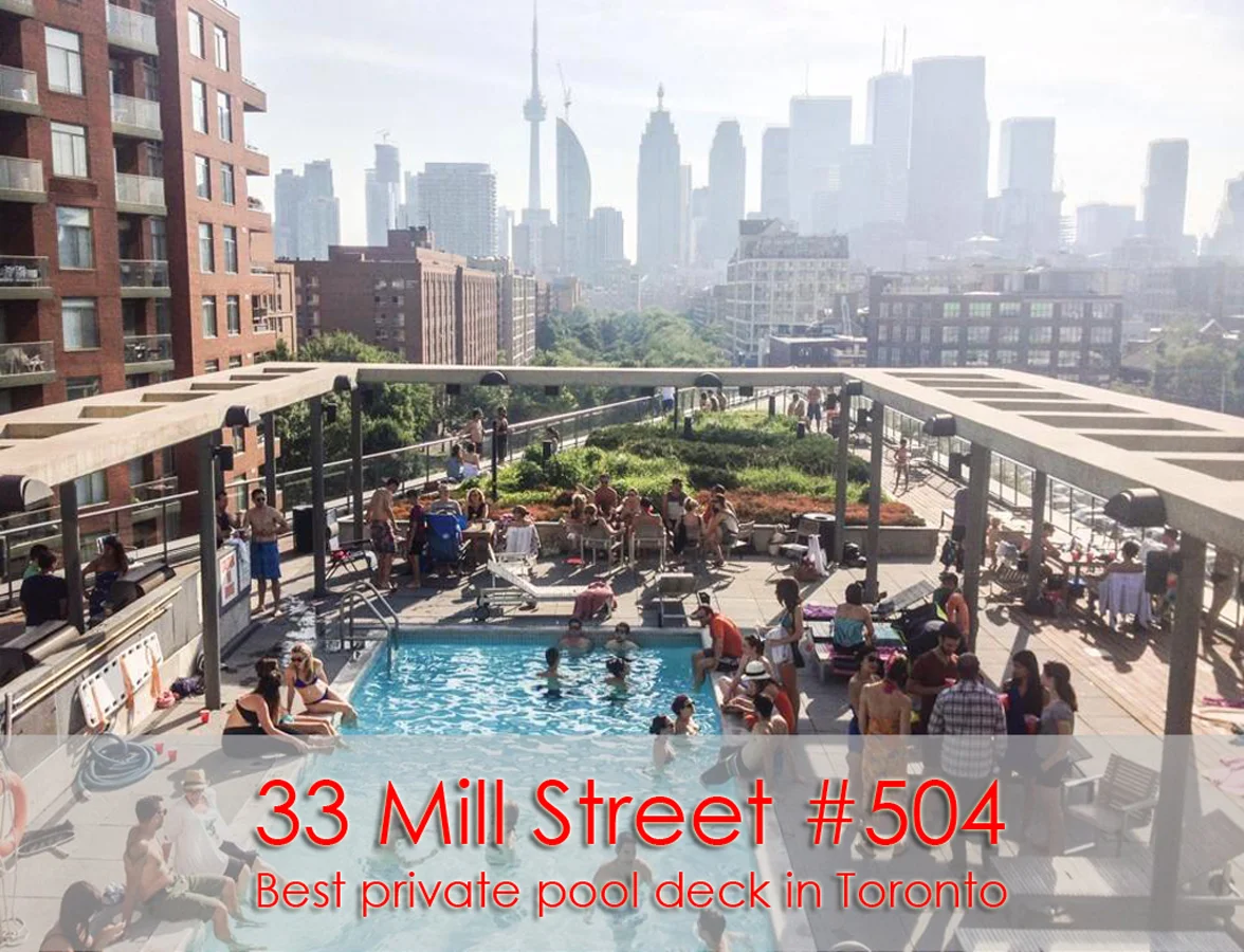 33 Mill Street: hands down, the best pool deck in Toronto.