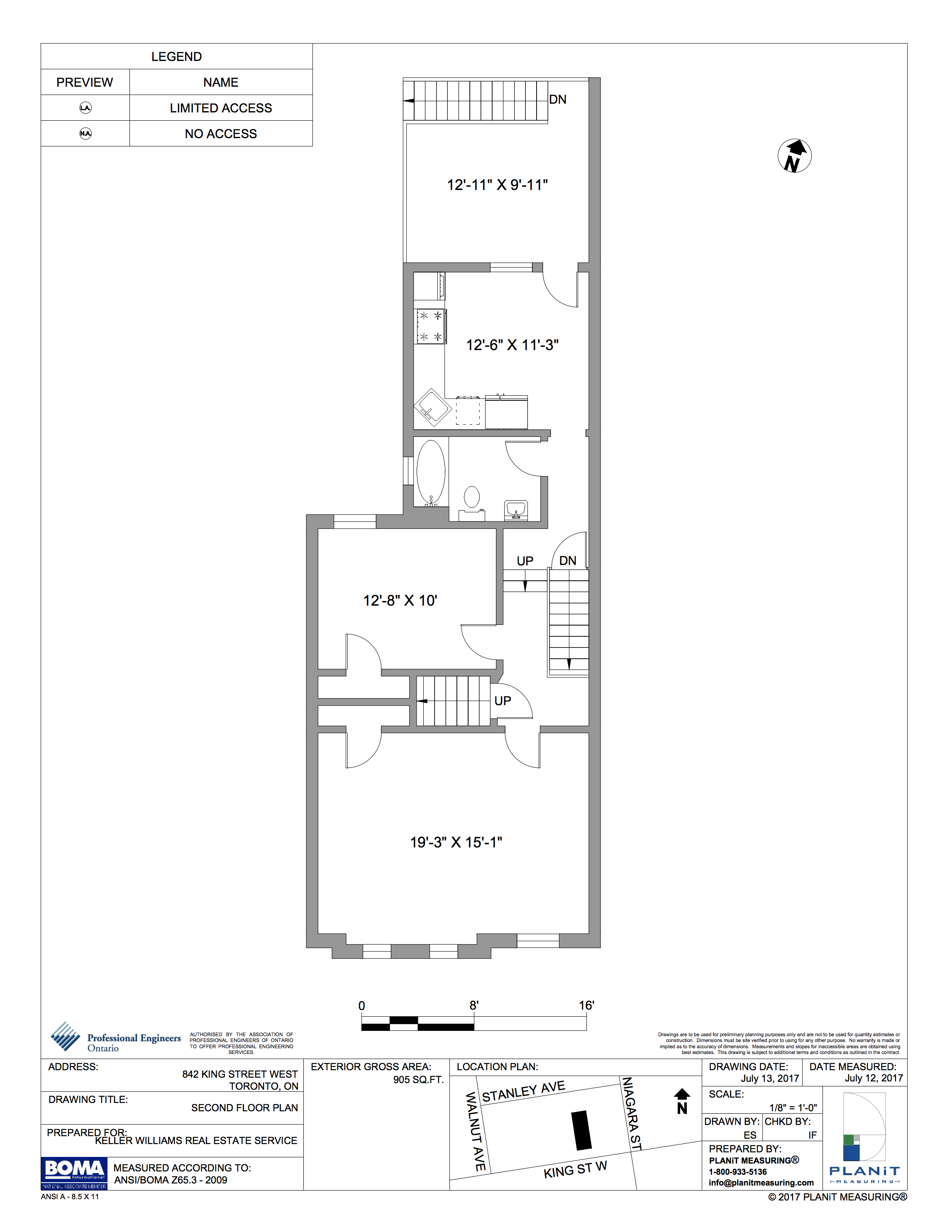SECOND FLOOR (905 sq ft)