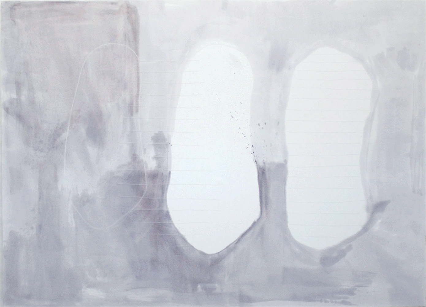   Translation  (2014) oil, chalk, and graphite pencil on canvas 72" x 96"    