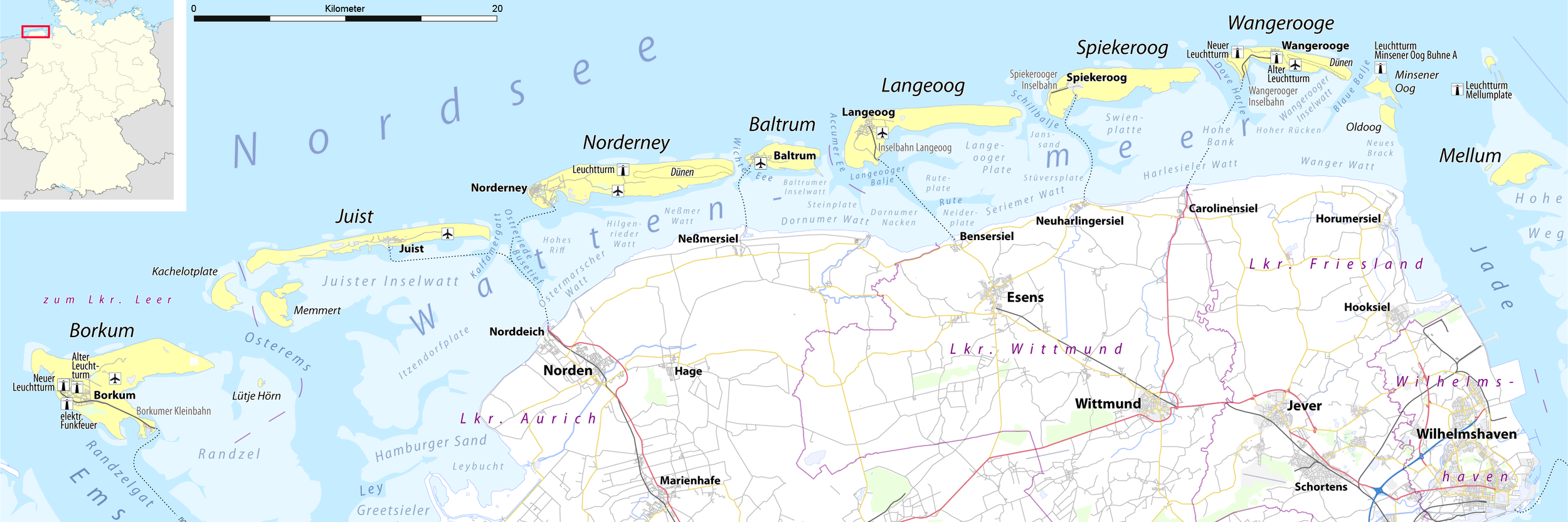 Just off centre - part of the islands you never knew existed (map source: Wikipedia)