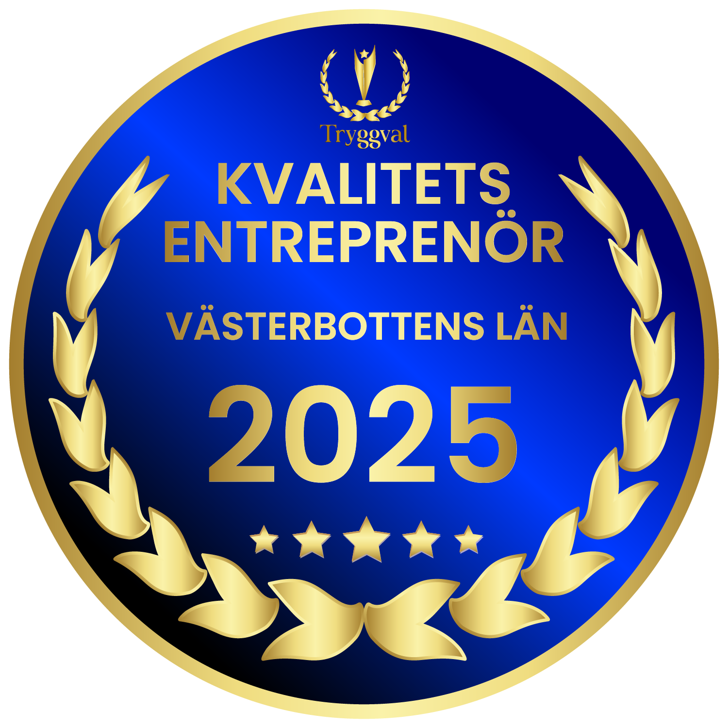 Mottar utmärkelsen Kvalitets Entreprenör 2025