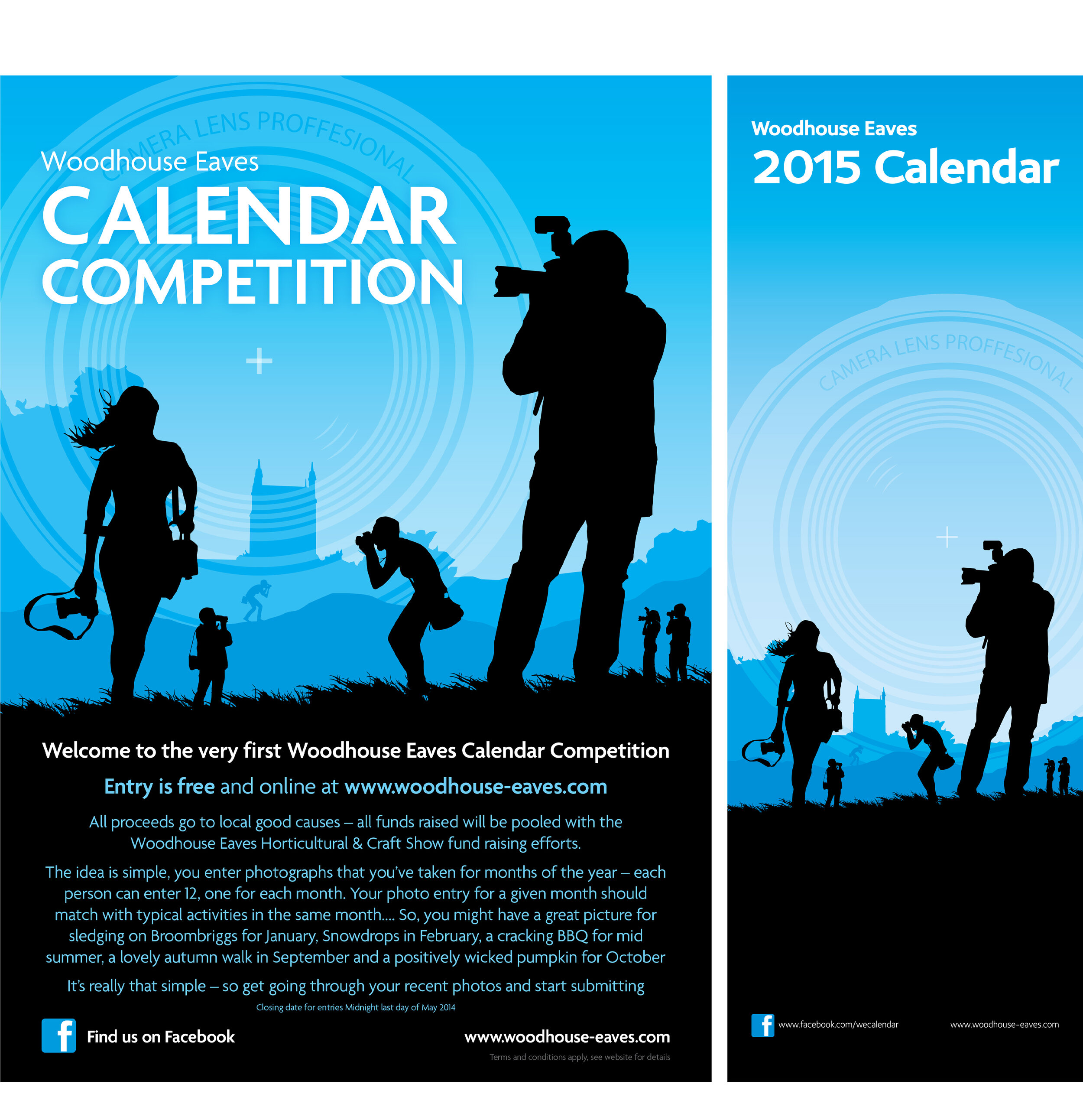  ‘Calendar Photo Competition’ A3/A4/A6 posters &amp; flyers and the 2015 calendar front 