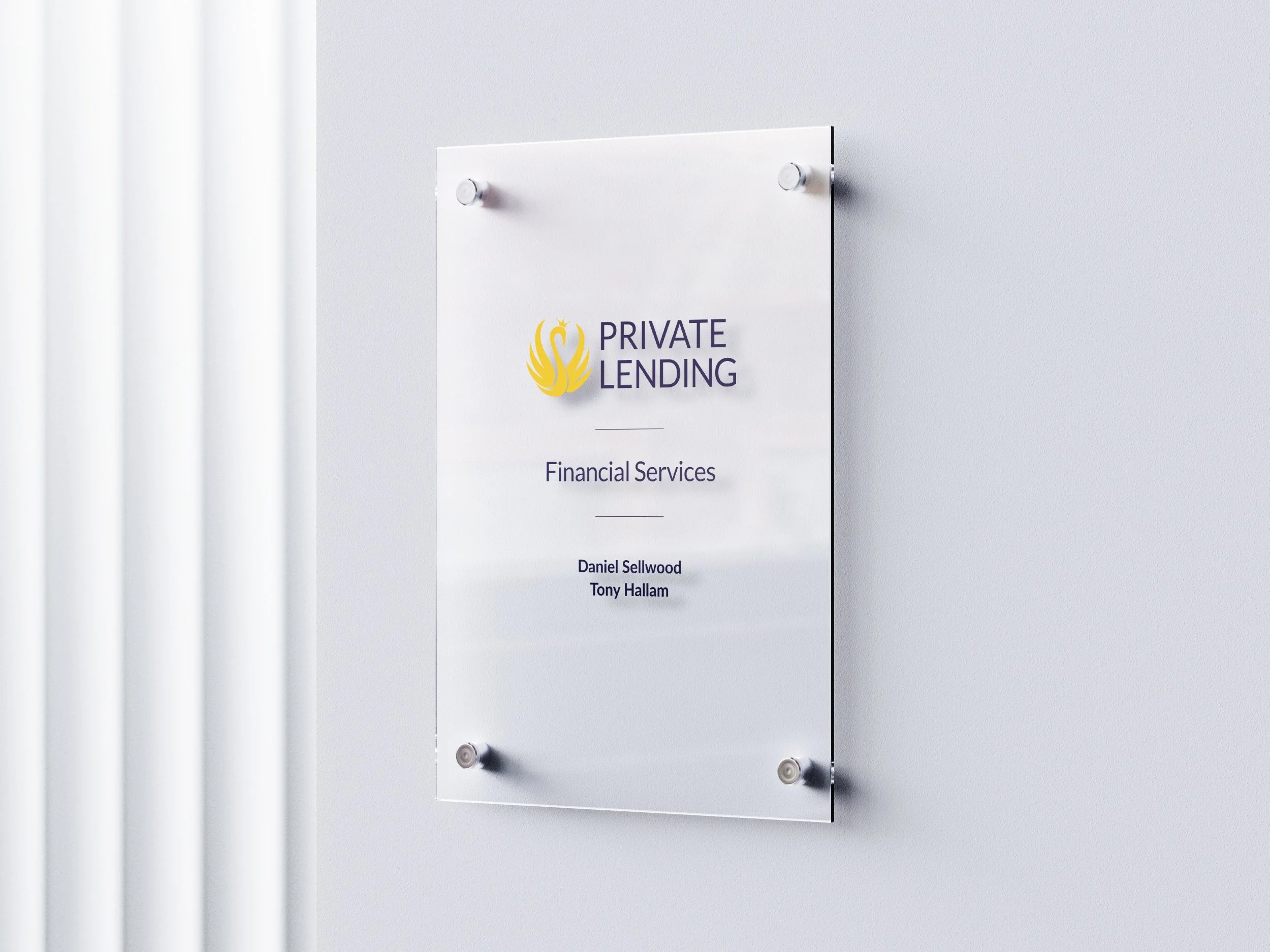  External glass wall sign 