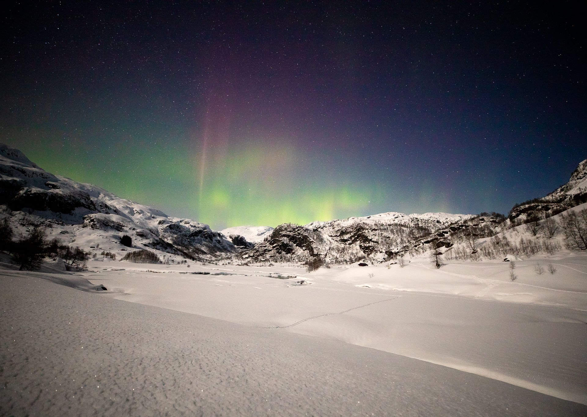 Northern lights over Buer - Åbødalen