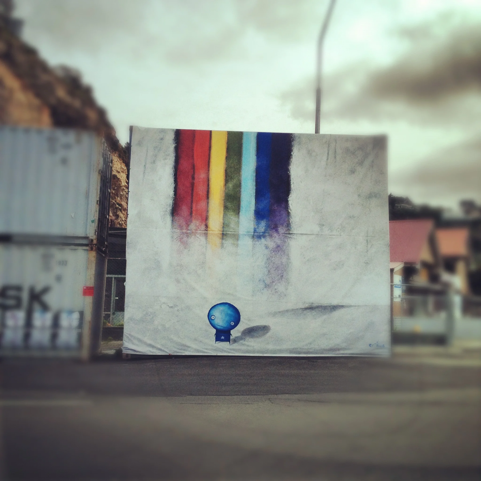     Containers look better with street art.    