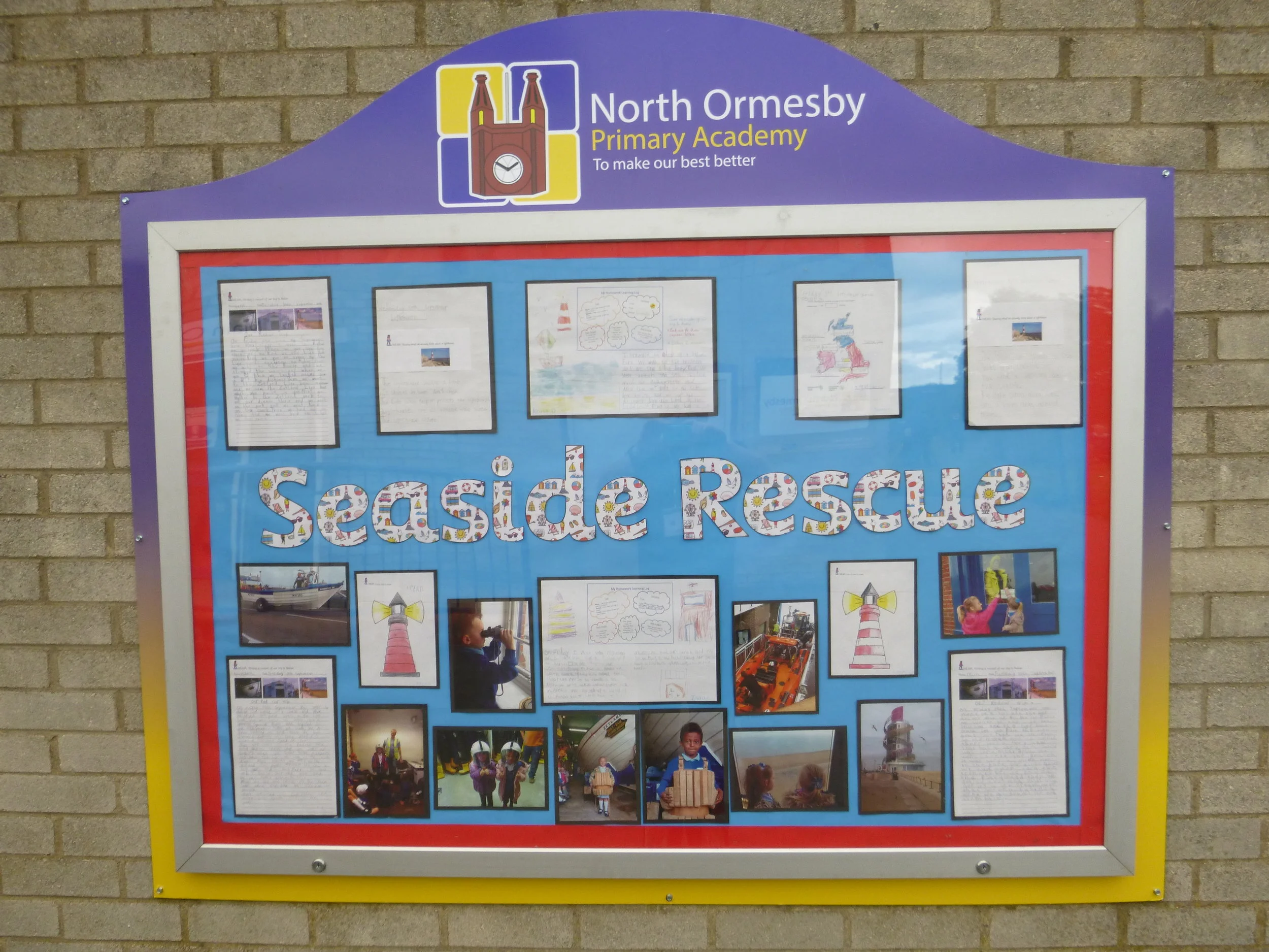 North Ormesby Primary School Poster Cabinet Sign