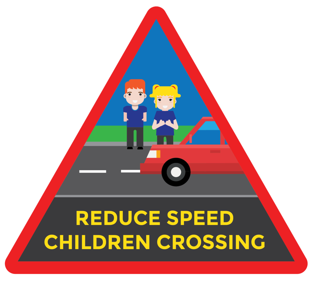 SCHOOLSIGNS4U - Road Safety Awareness Sign - Design Two