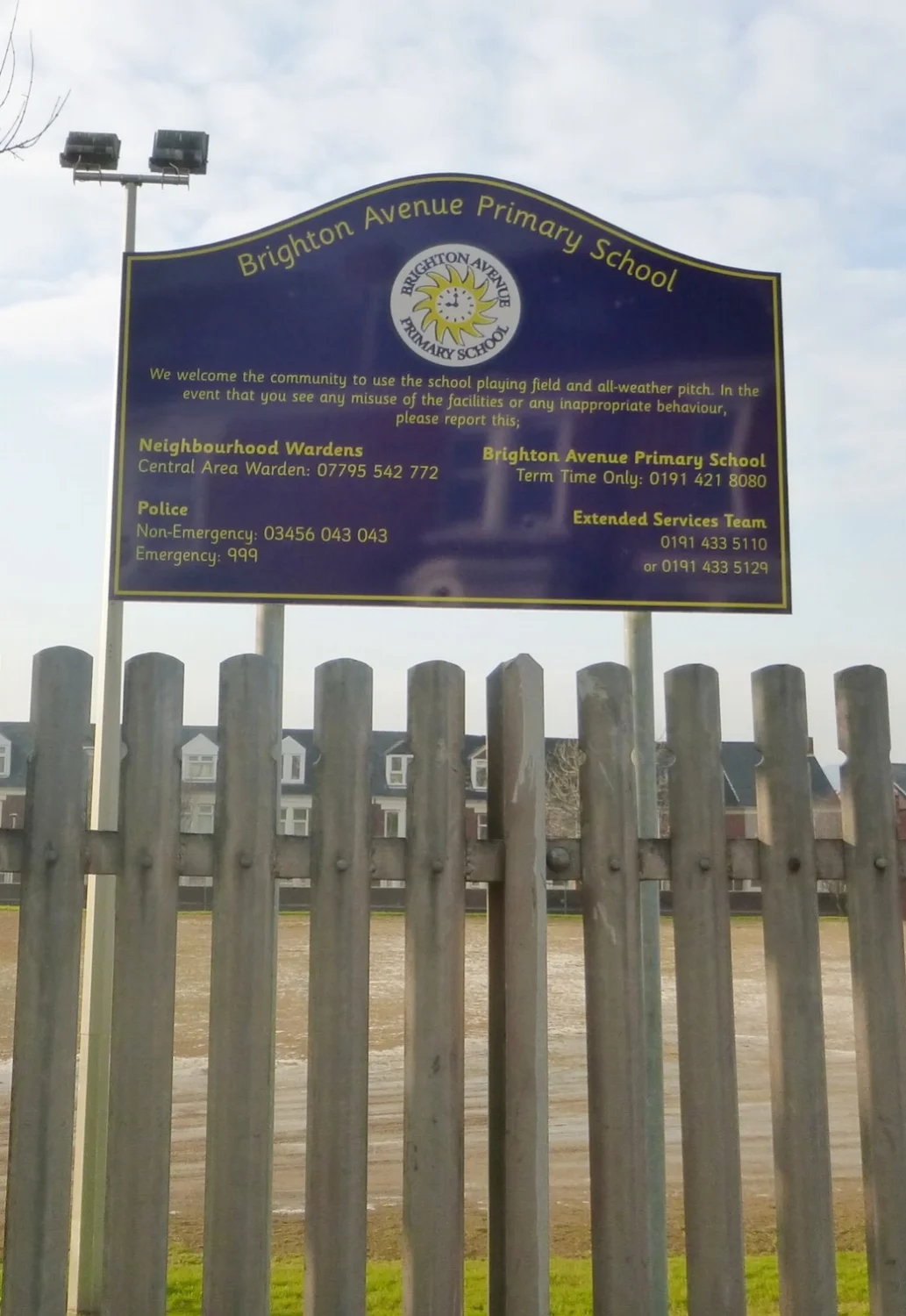 Brighton Avenue Primary School Post Sign