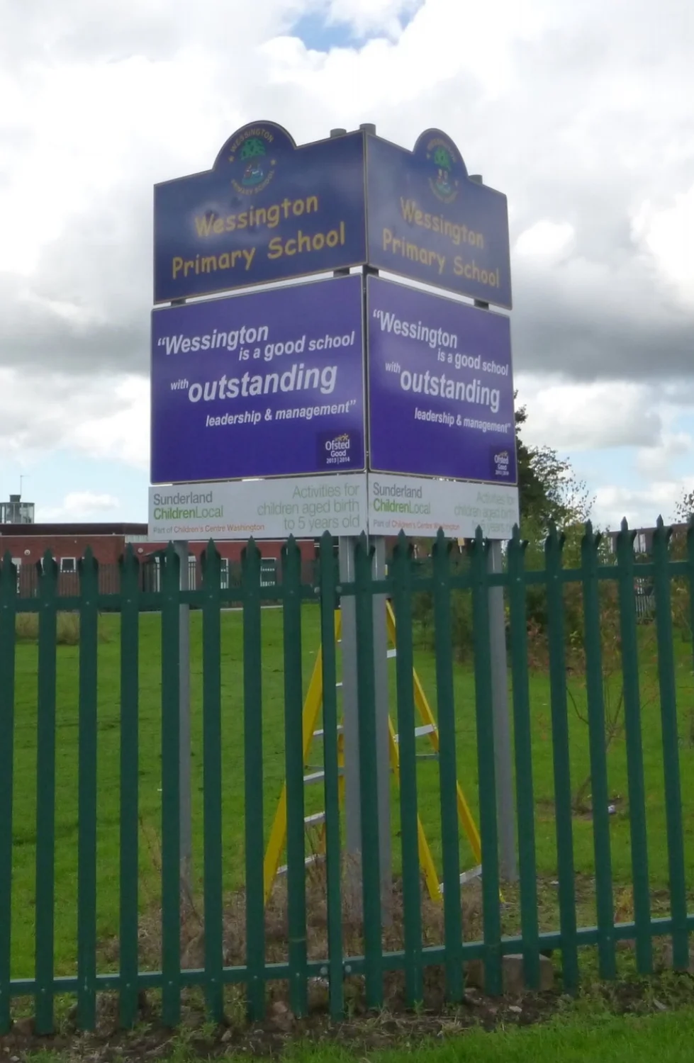 Wessington Primary School Post Sign