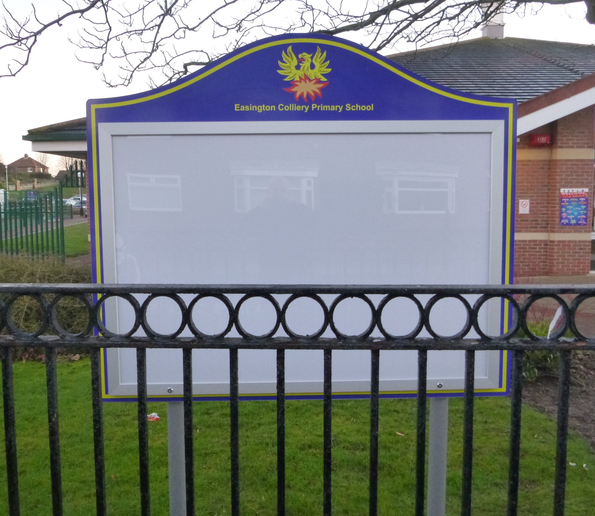 Easington Colliery Primary School Poster Cabinet Sign