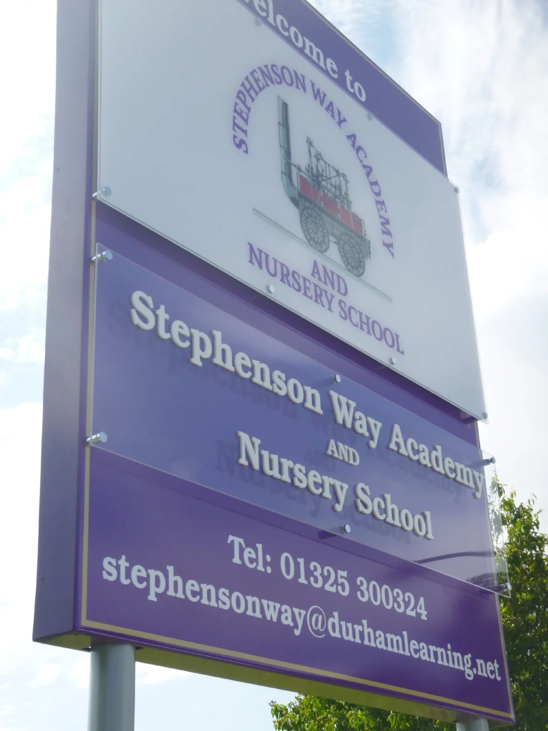 Stephenson Way Academy Monolith Sign