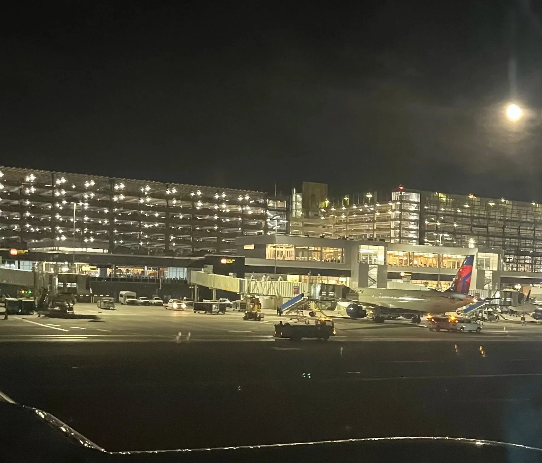 full moon as we took off