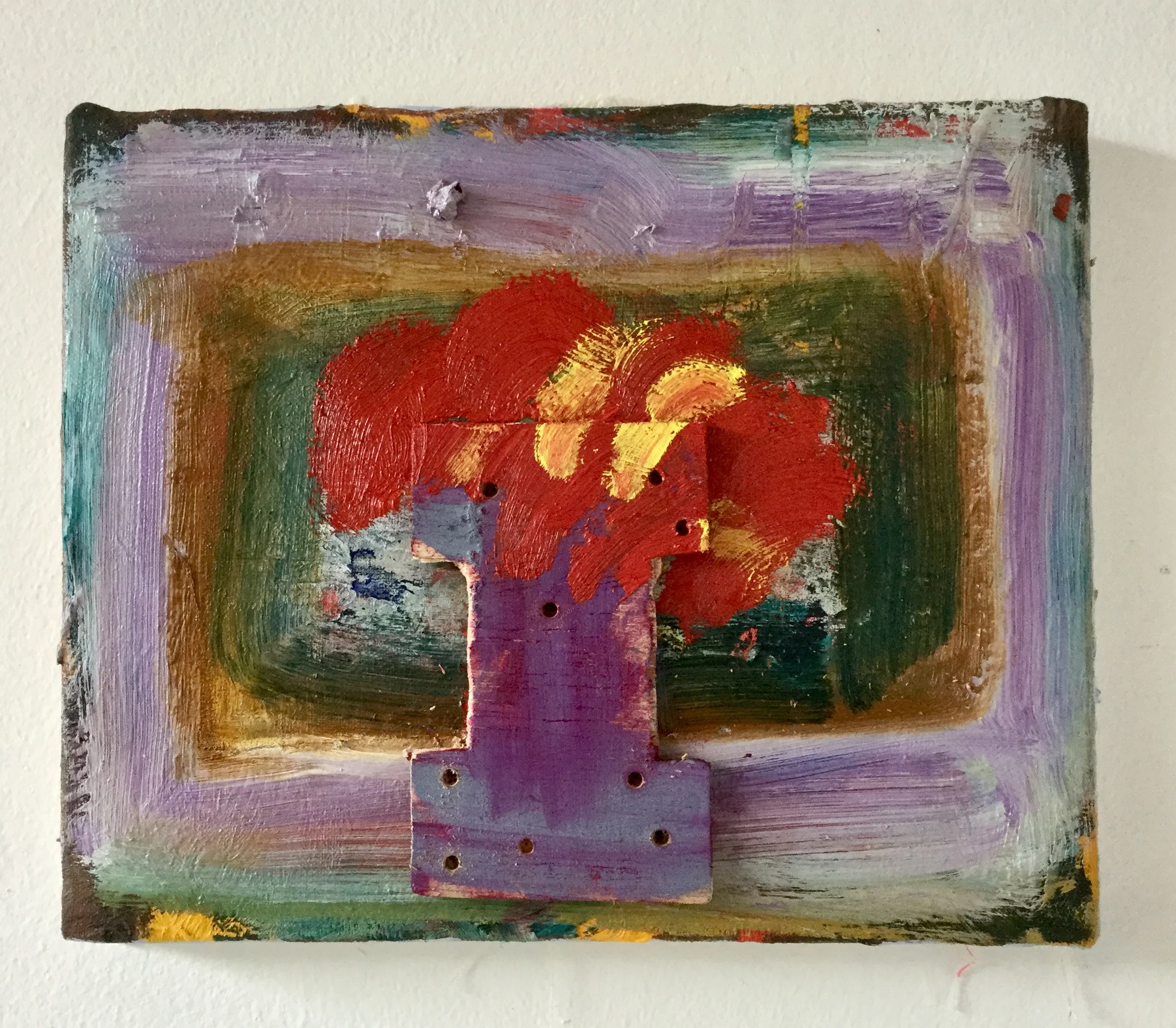 untitled oil and wood on canvas, 27cm x 22cm. 2018