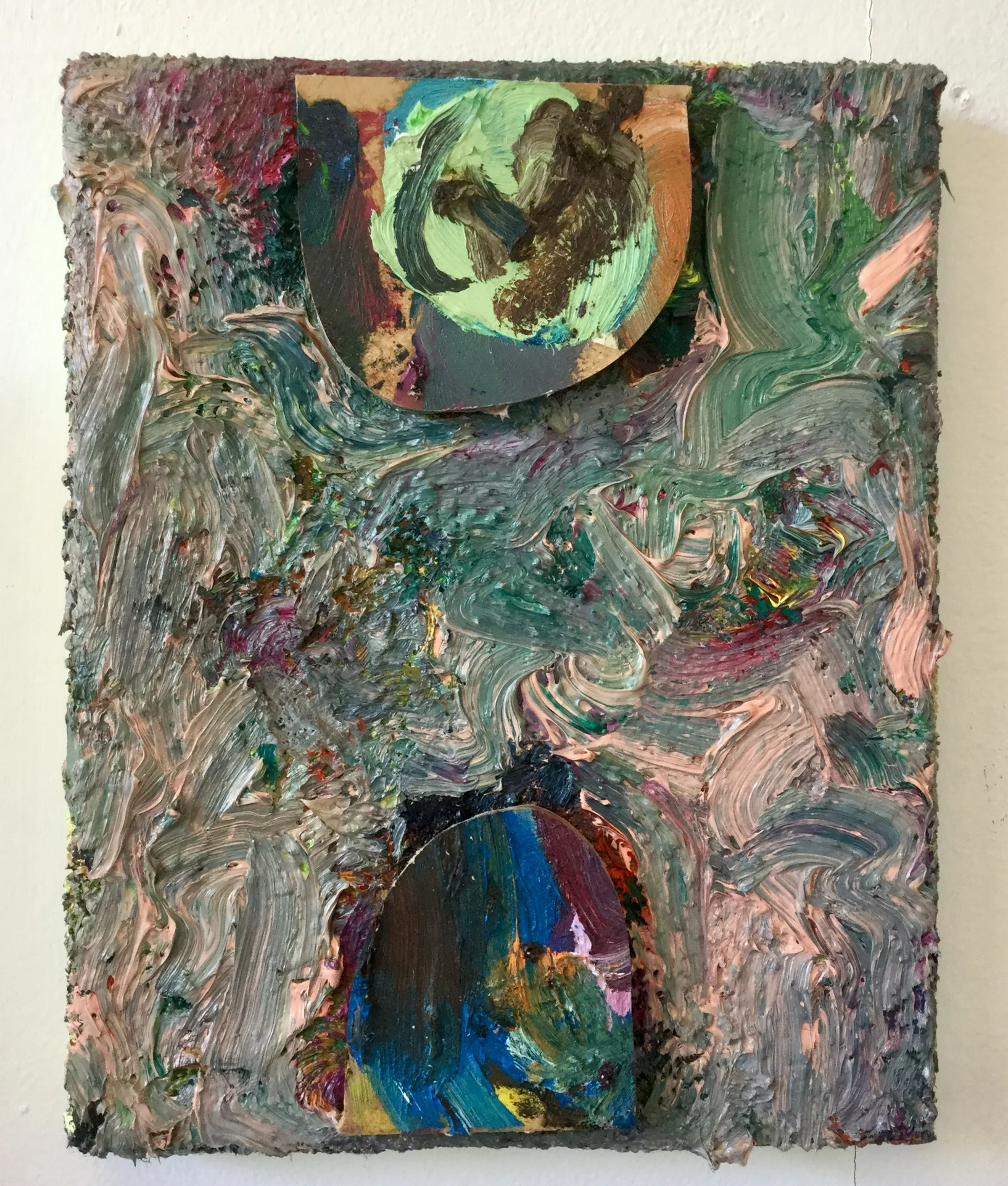 untitled oil and wood on canvas, 30cm x 24cm. 2018