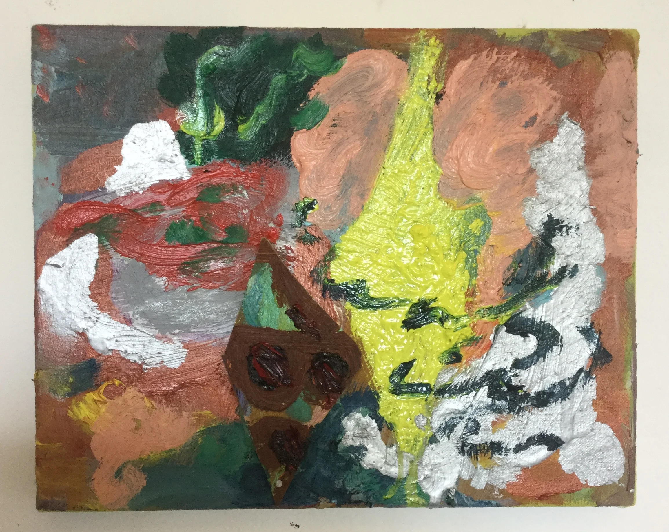 Ashestar, oil and wood on canvas 30cm x 24cm.. 2018