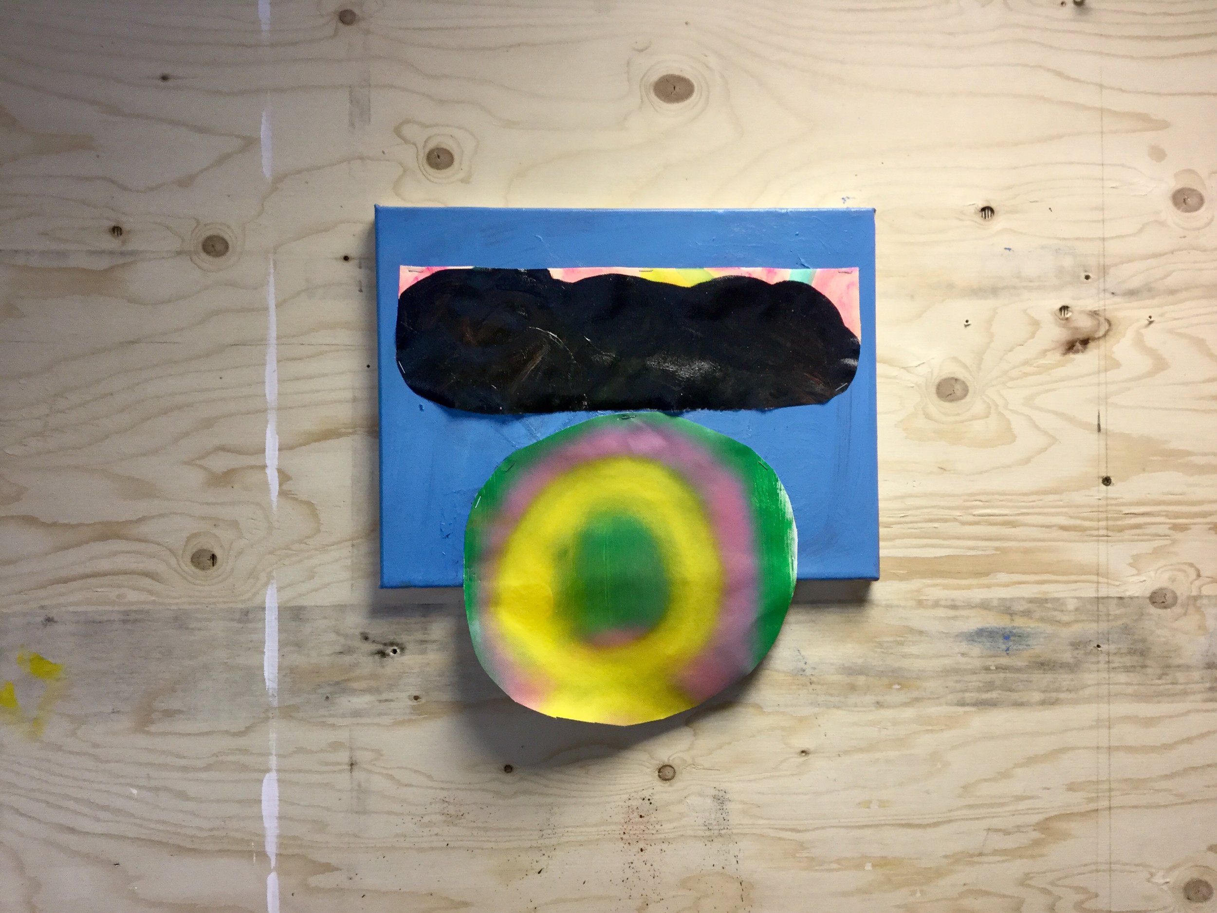I’m an earth type, acrylic and staples on canvas, 2016