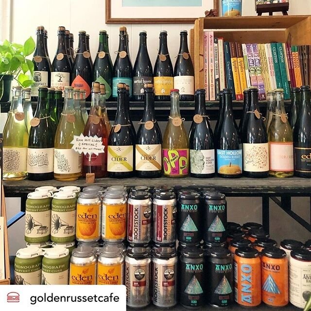 We love that our friends over at @goldenrussetcafe carry so many different types of ciders, including our Harvest Cider and a few different ones from @southhillcider! Check out their variety if you're in the Hudson Valley area!
.
.
.
.
.
.
.
.
.
.
.
