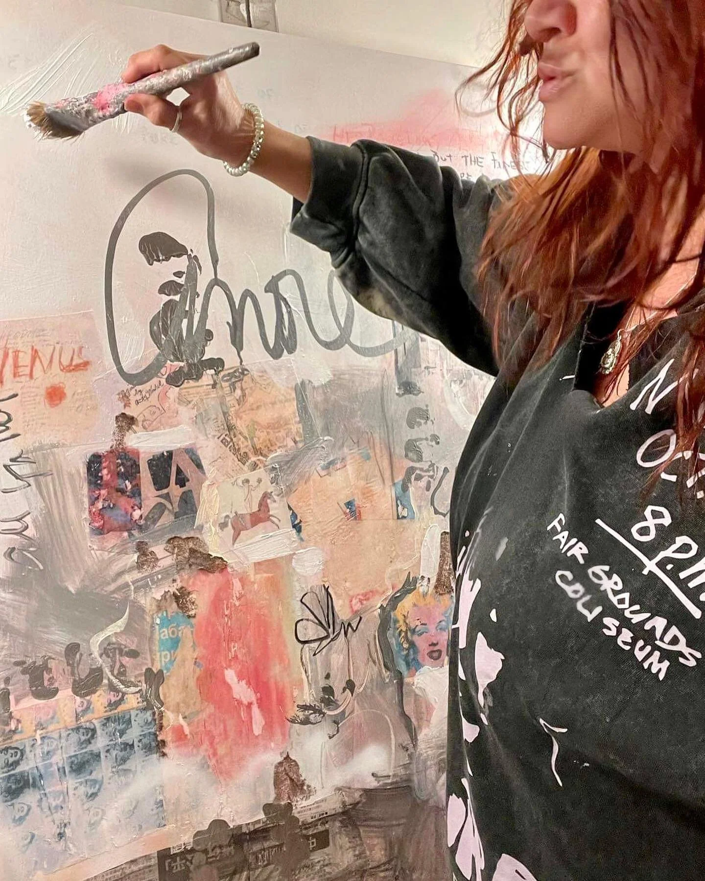 Sacred place!  I love the energy in my studio - it&rsquo;s different from anyplace else. Its where i can blast the b52s and nobody will yell- i can dance and sing really badly very loudly- i can drop paint i can get spray paint on the walls - i can r